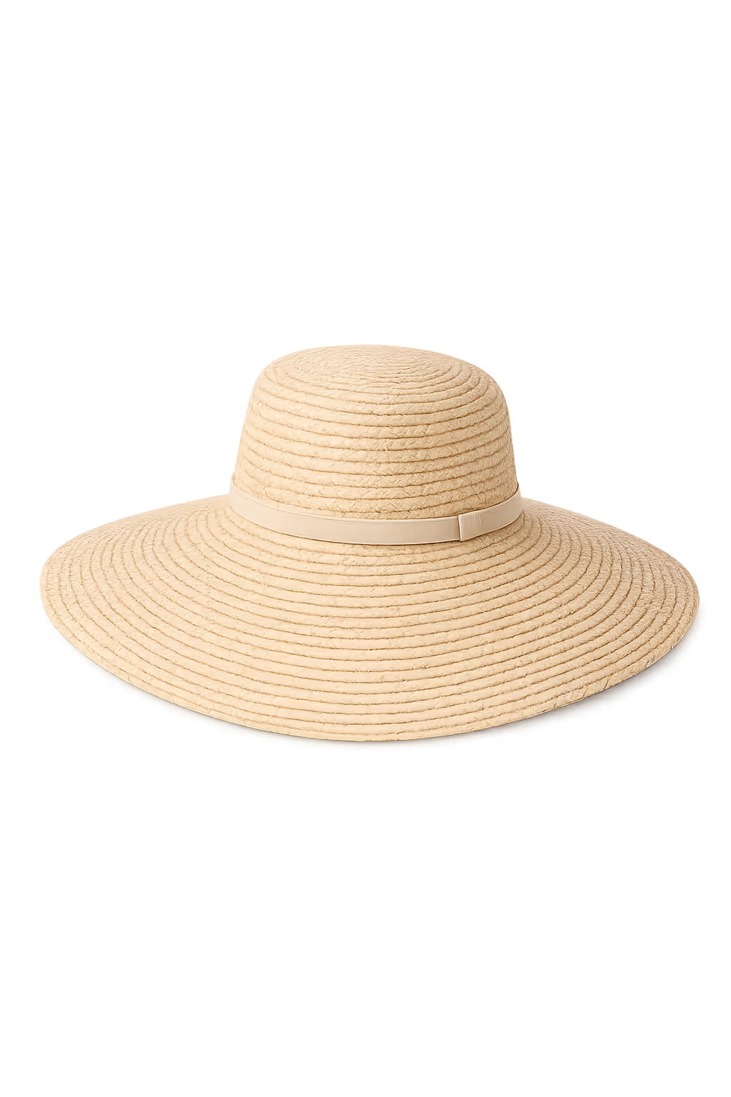 Wide brim woven straw sun hat