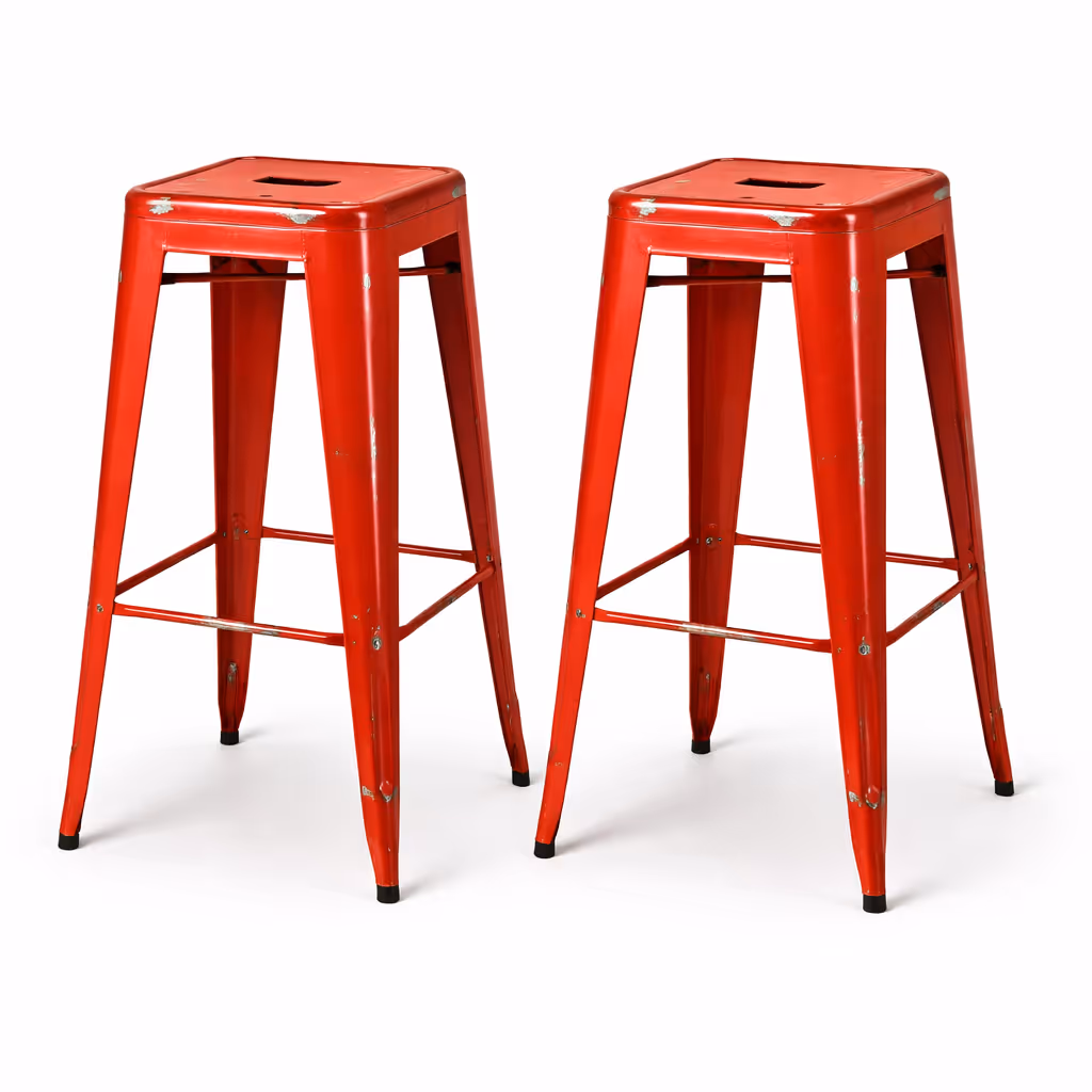 Red Forge Industrial Bar Stools (Set of 2)