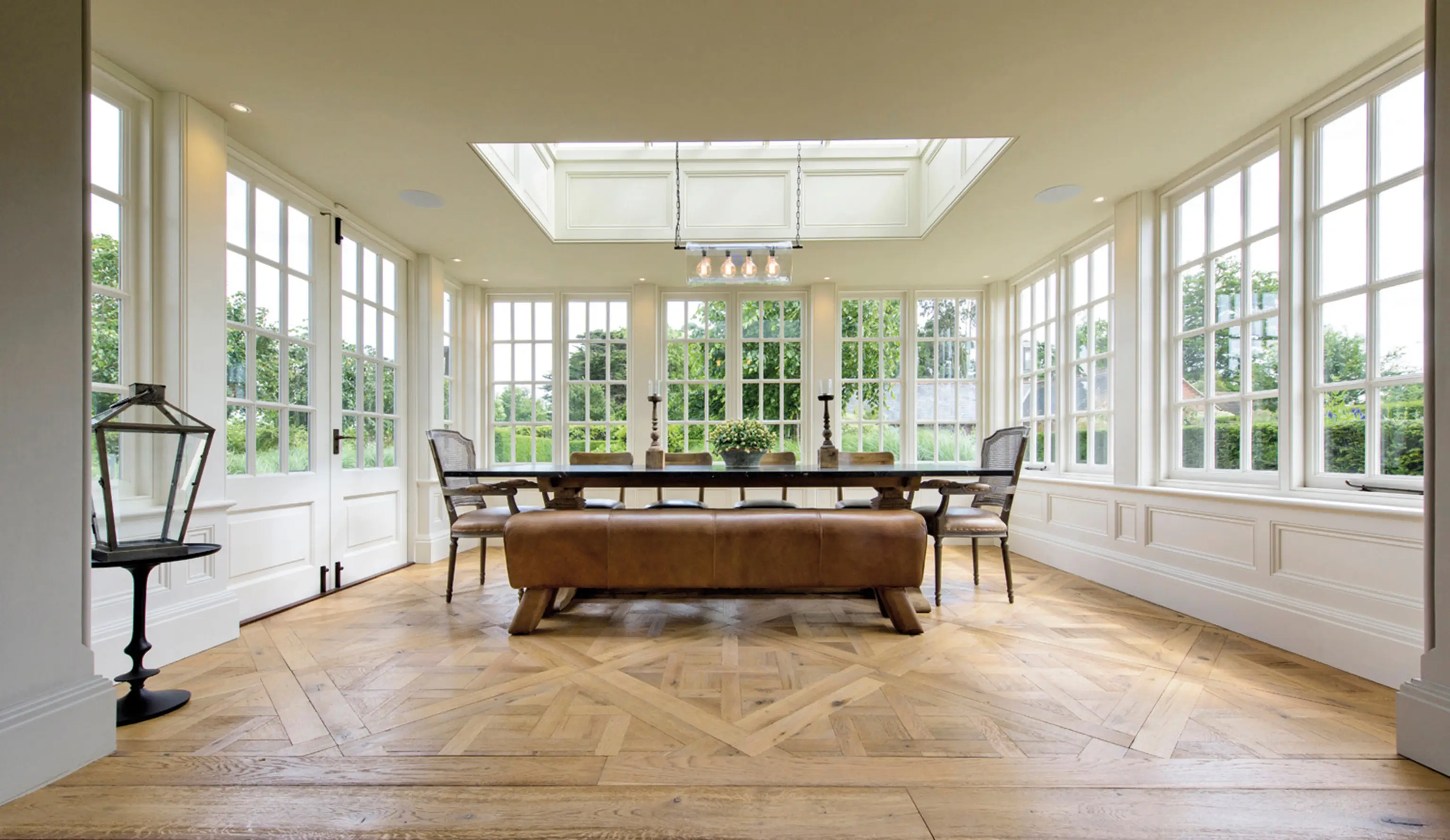 Interior of custom timber Orangery