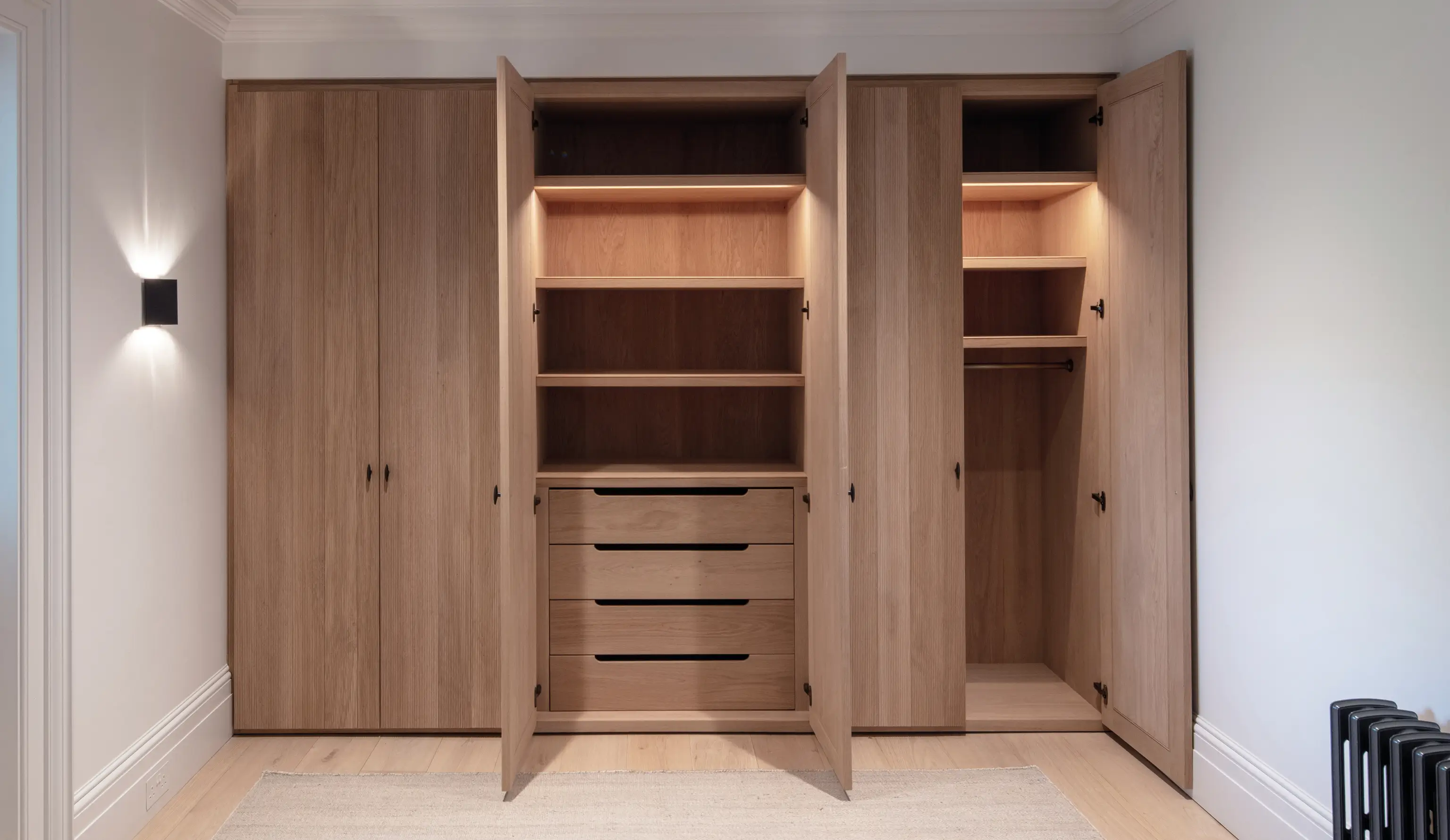 Bespoke bedroom storage and wardrobes for Wiltshire home