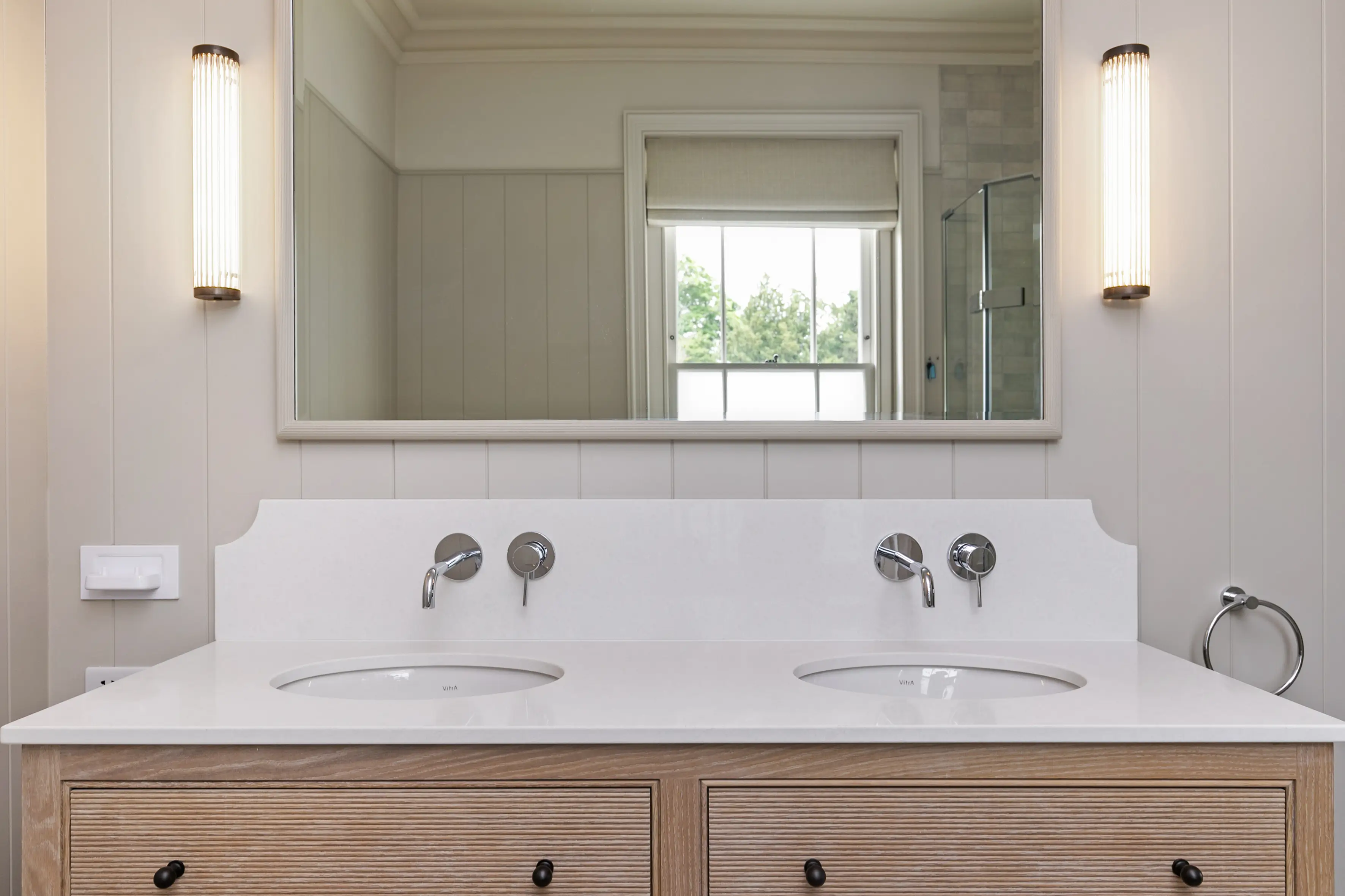 Bespoke cabinets for bathroom in luxury Hampshire home