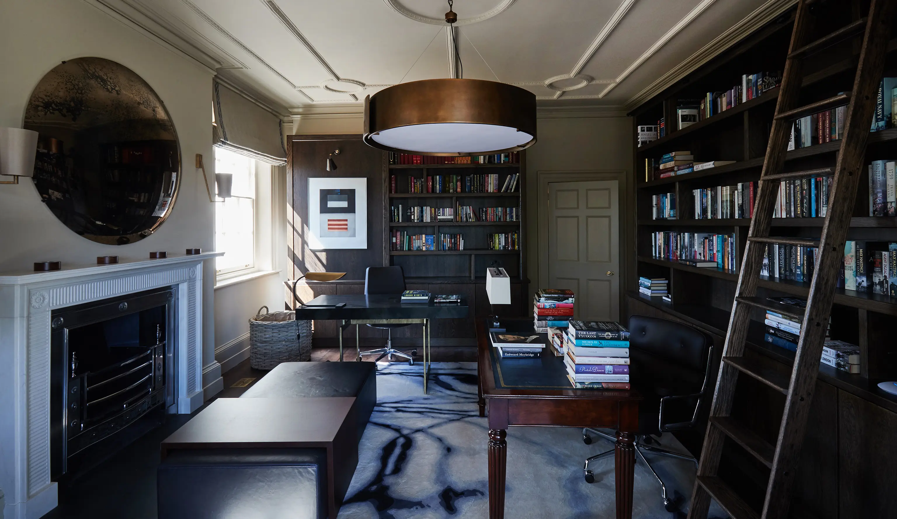 joinery for bespoke library in period Hampshire home