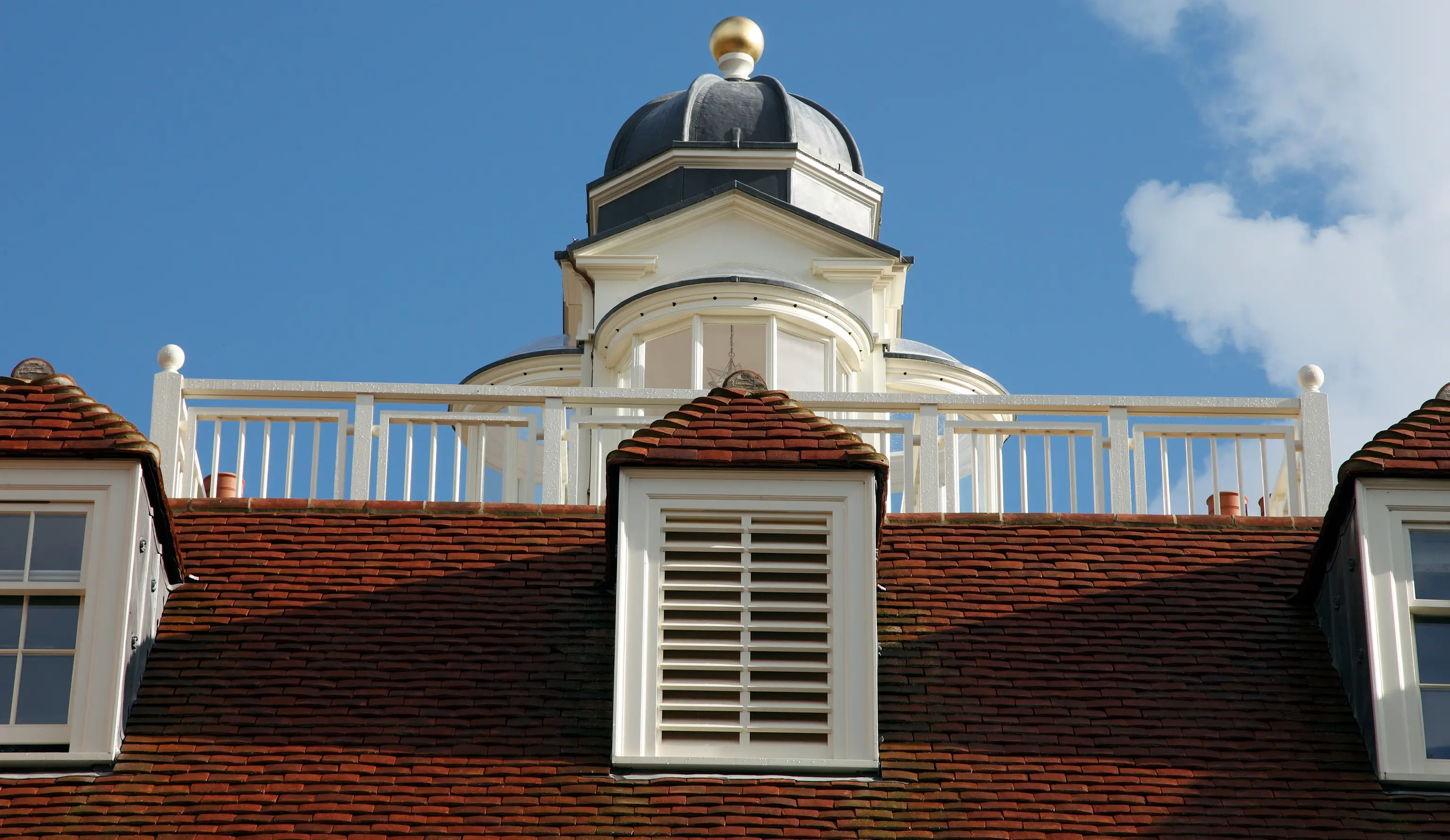 Wooden roof ballastrade for new build Hampshire home