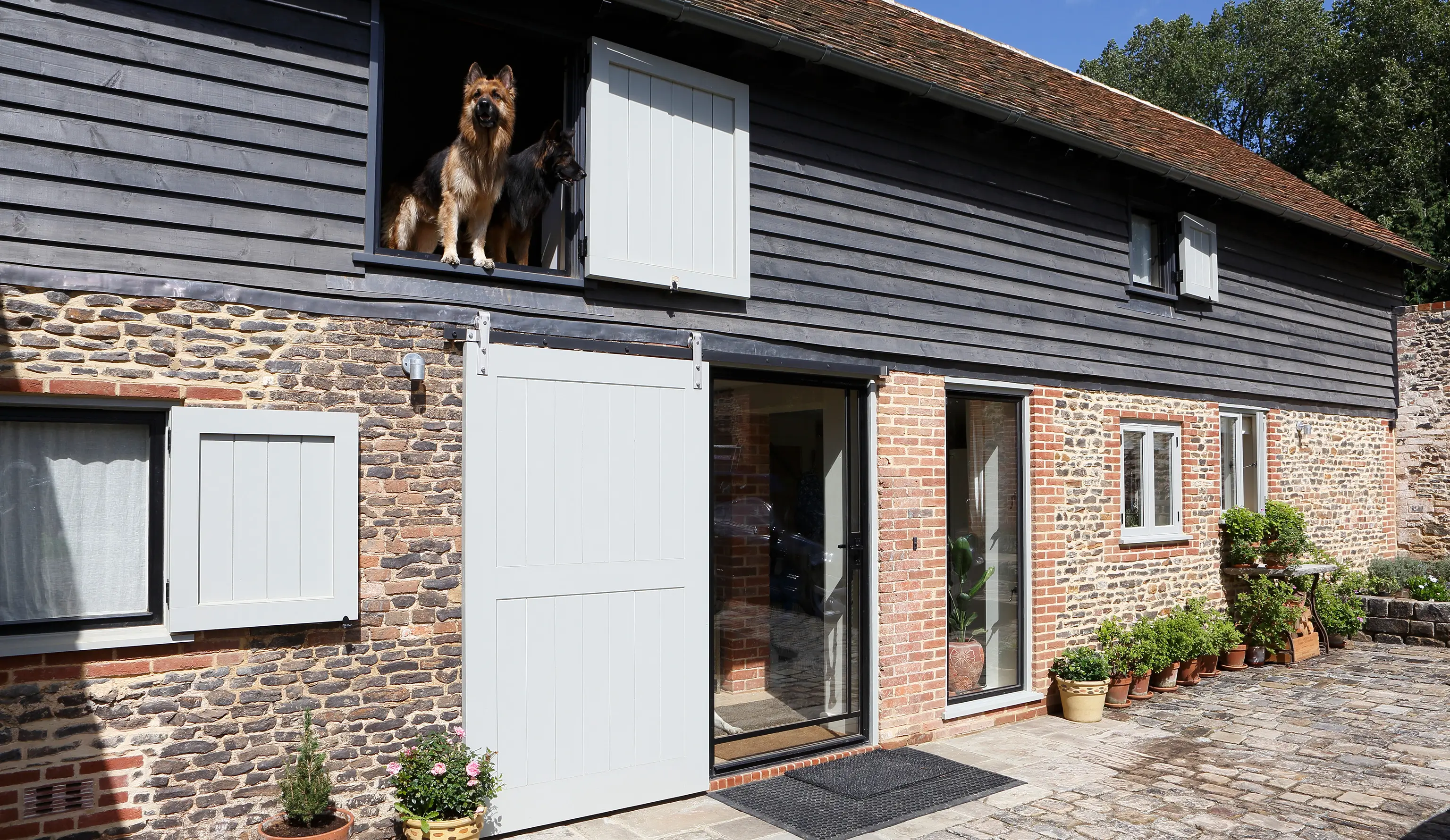 coach house conversion with extensive timber work and joinery