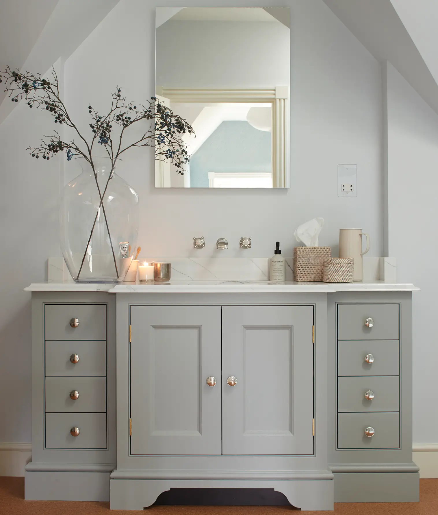 Custom made bathroom vanity unit