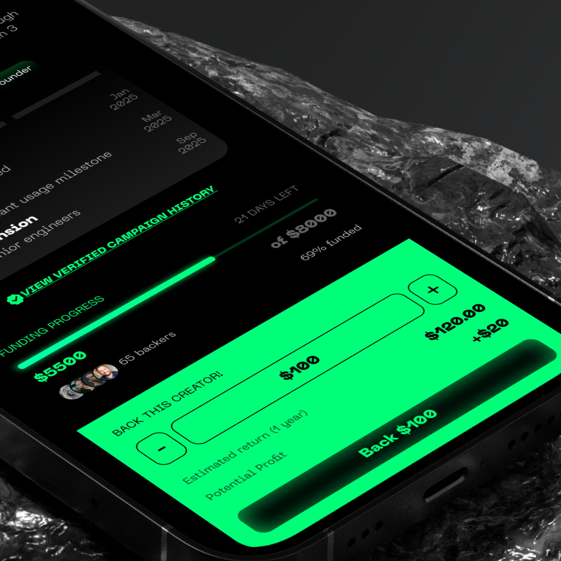 Backerz mobile app