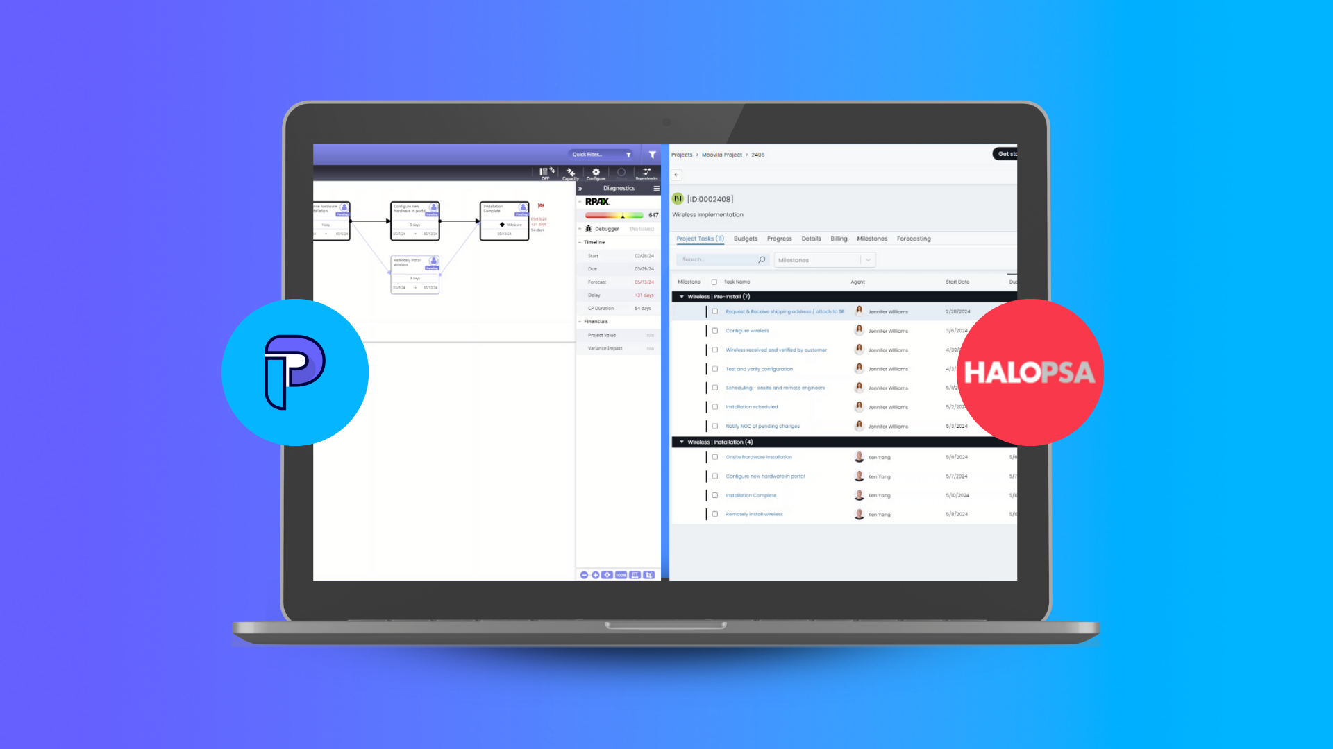 Perfect Project's integration with HaloPSA