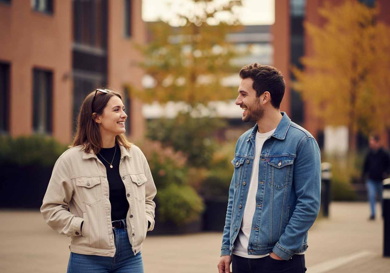 Photo of people meeting for the first time