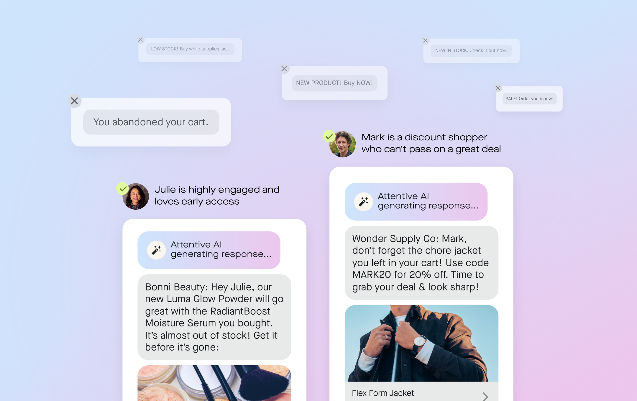 AI sms examples