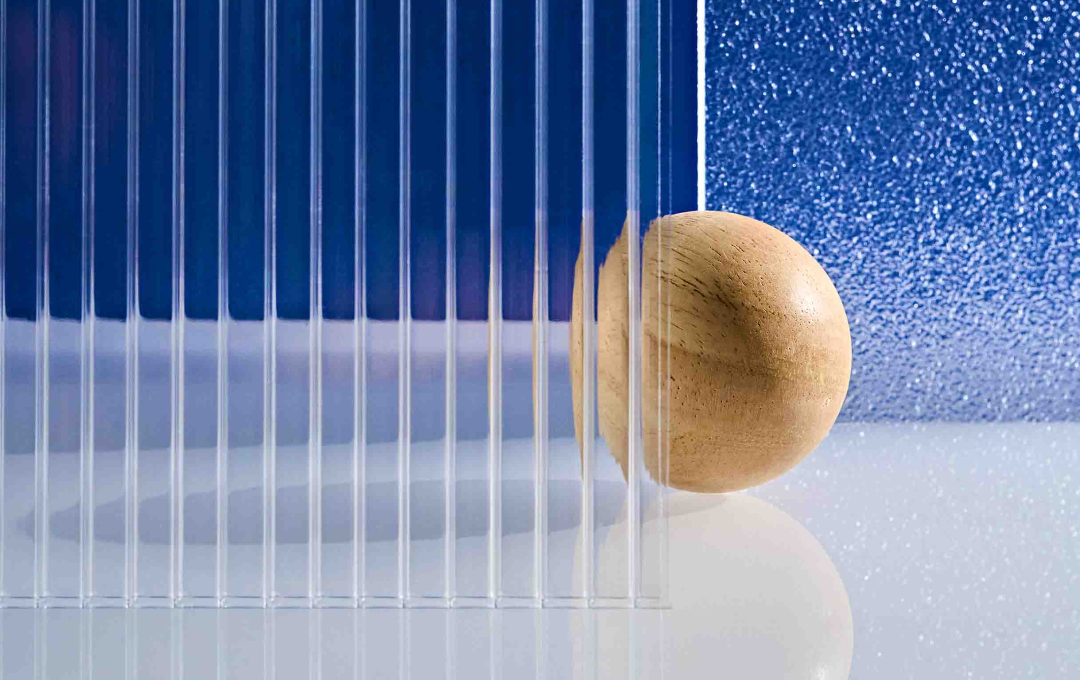 wooden ball rolling through water