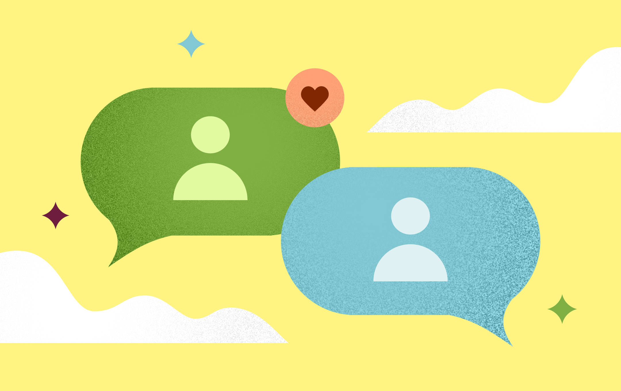 speech bubbles with emojis