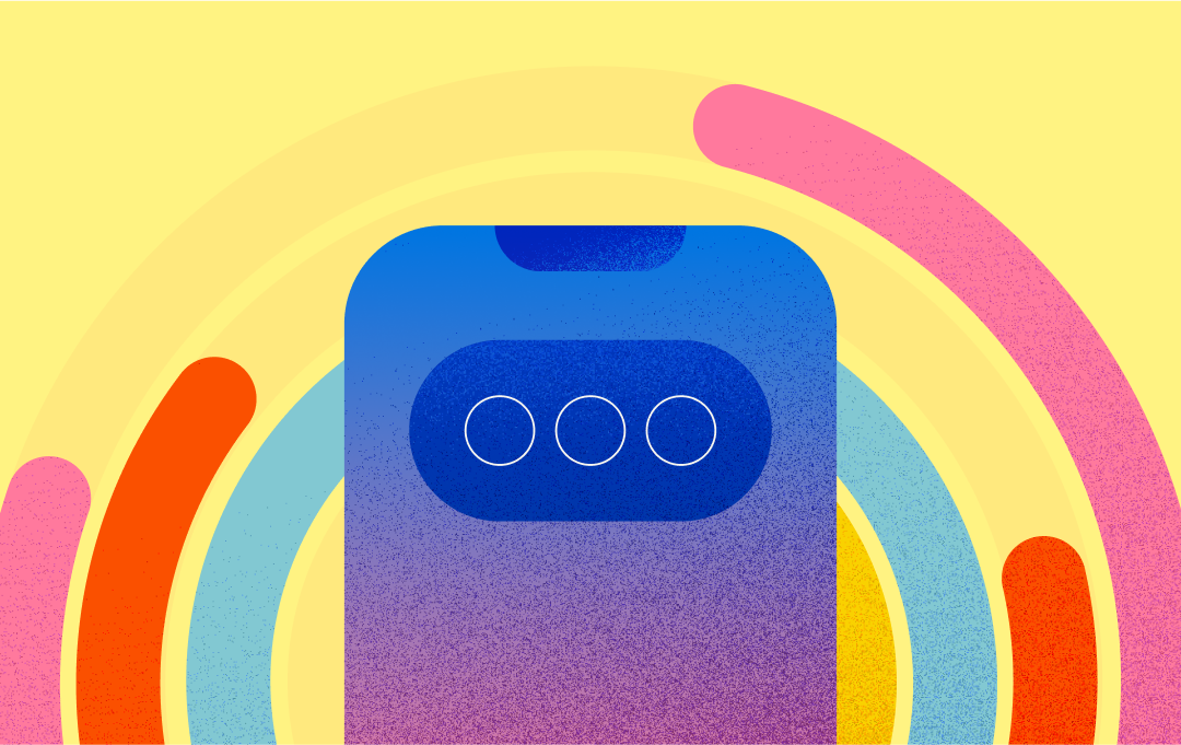 phone with circles around