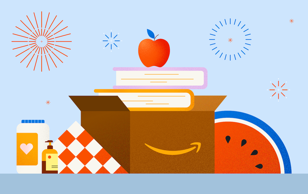 An illustration showing summer and back-to-school marketing ideas
