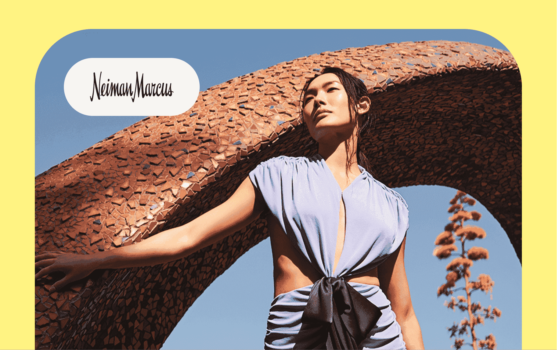 Neiman Marcus brand photo featuring a model