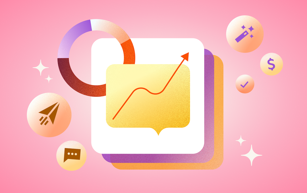 An illustration showing marketing growth