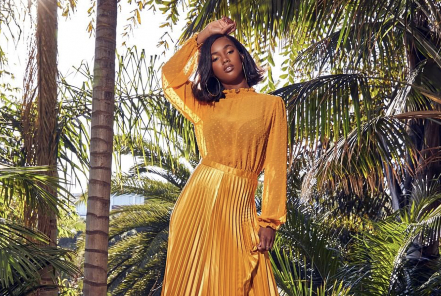 Rainbow yellow dress image
