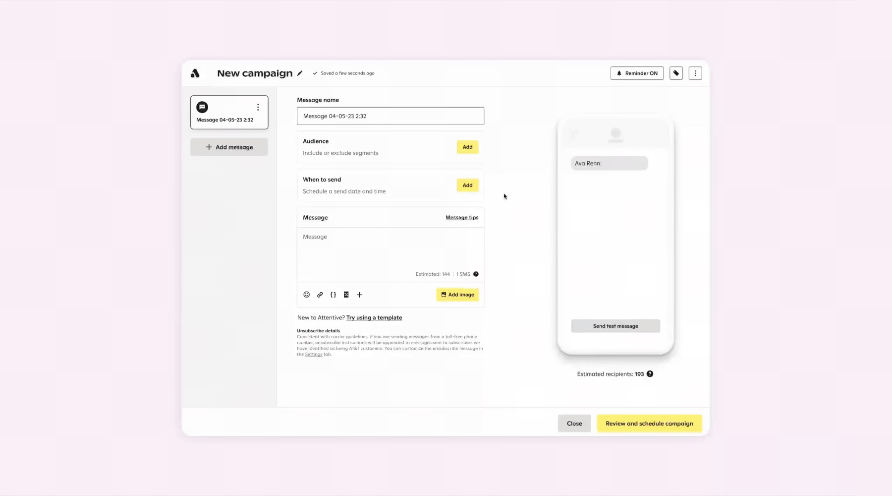 Magic Message Image Generation for SMS