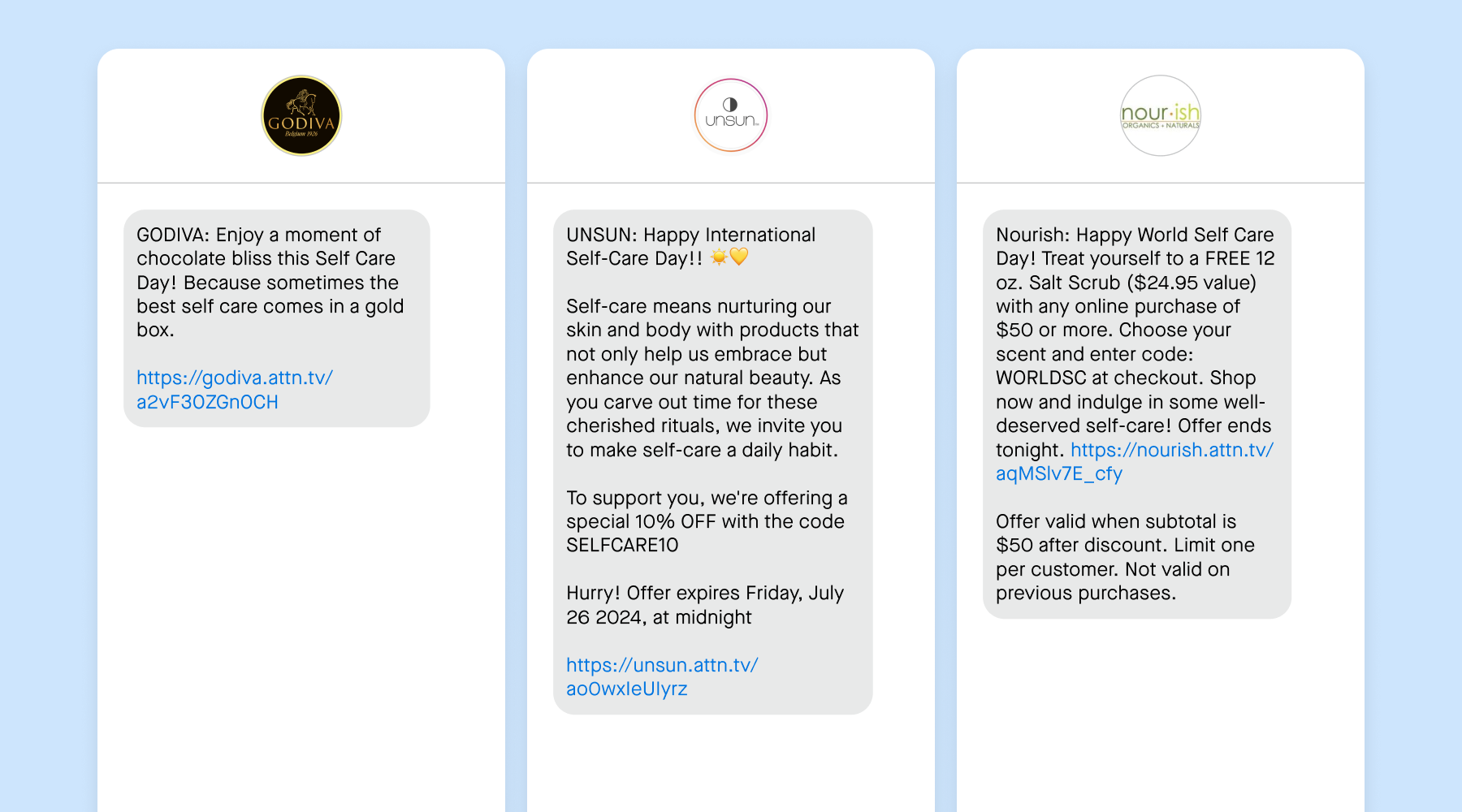 SMS campaigns for International Self-Care Day
