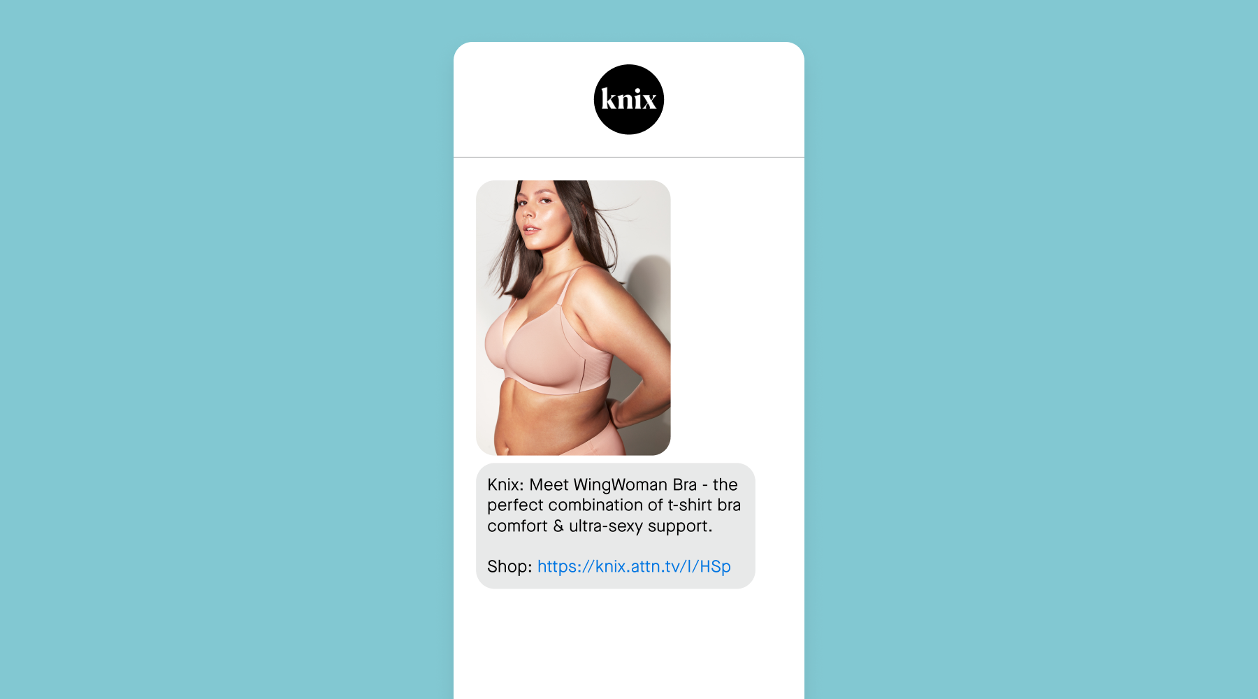 MMS campaign example from Knix