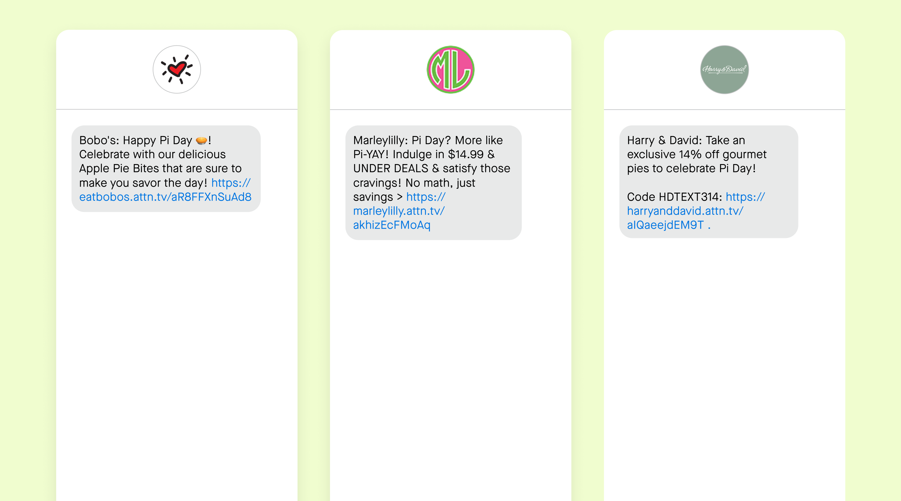 SMS campaigns for Pi Day