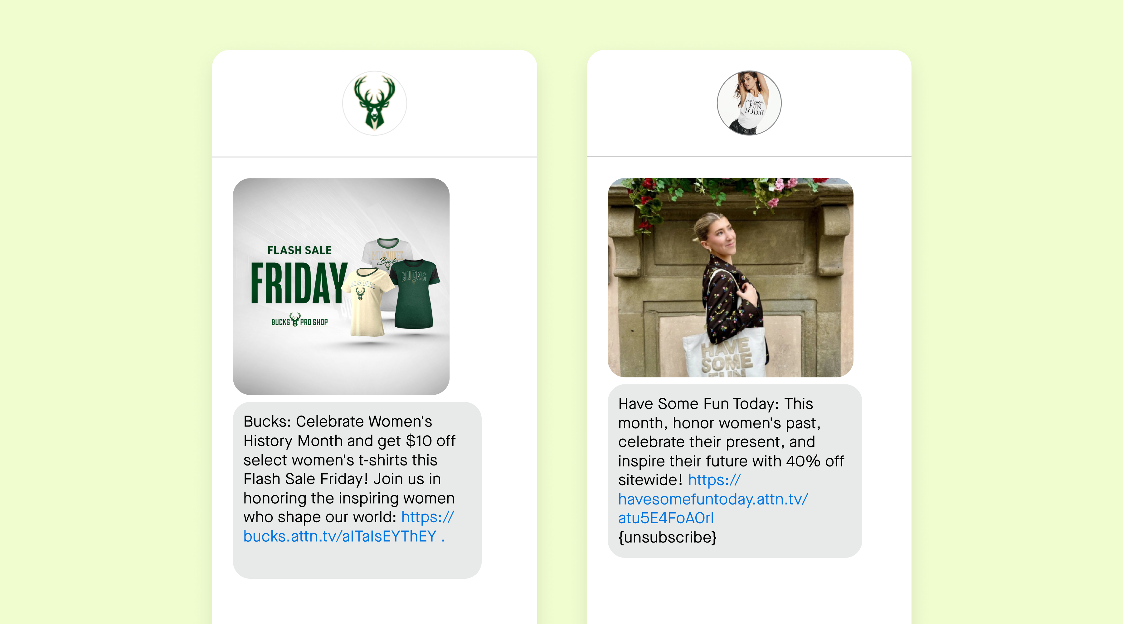 SMS campaigns around Women's History Month