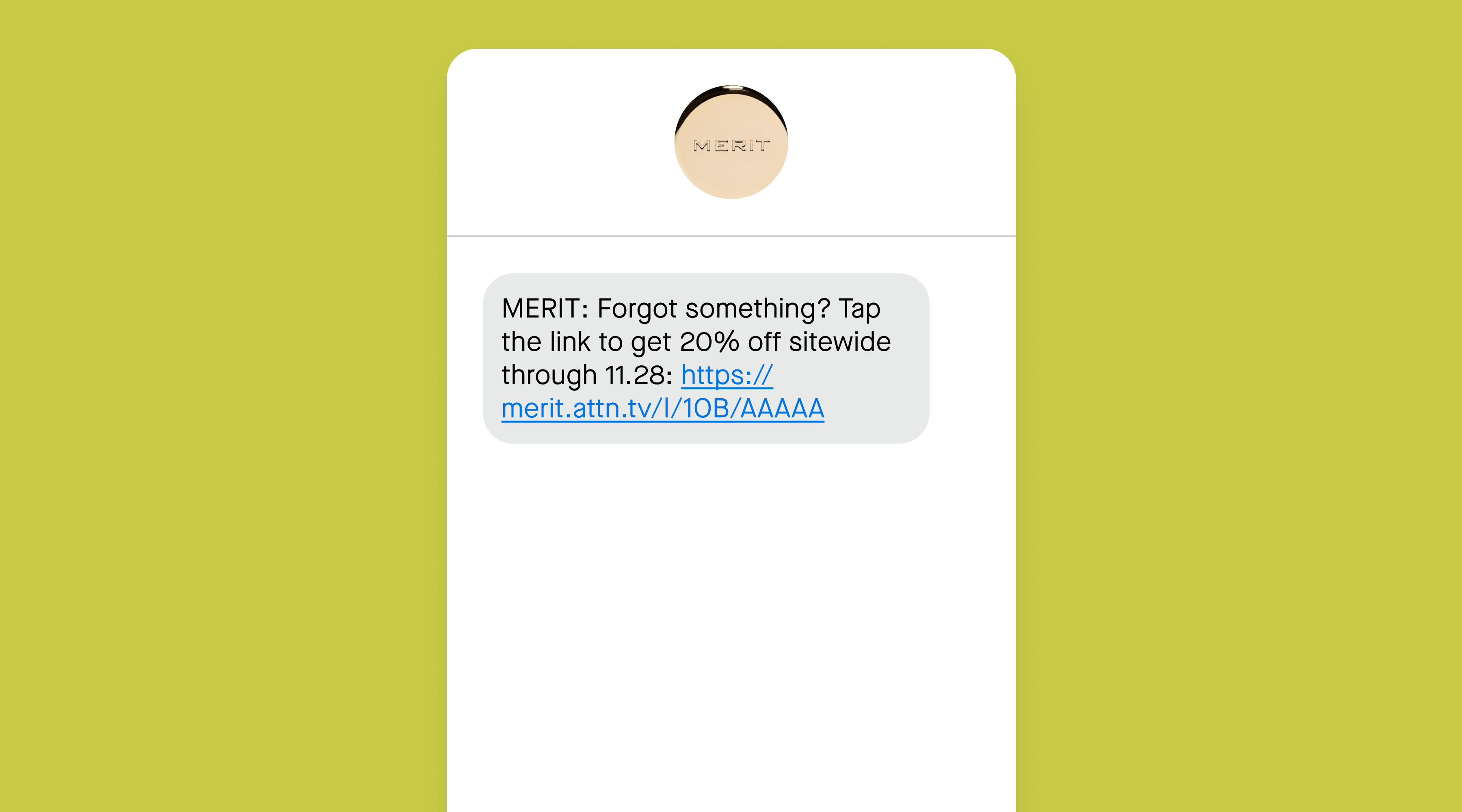 Merit Beauty Black Friday abandoned cart reminder