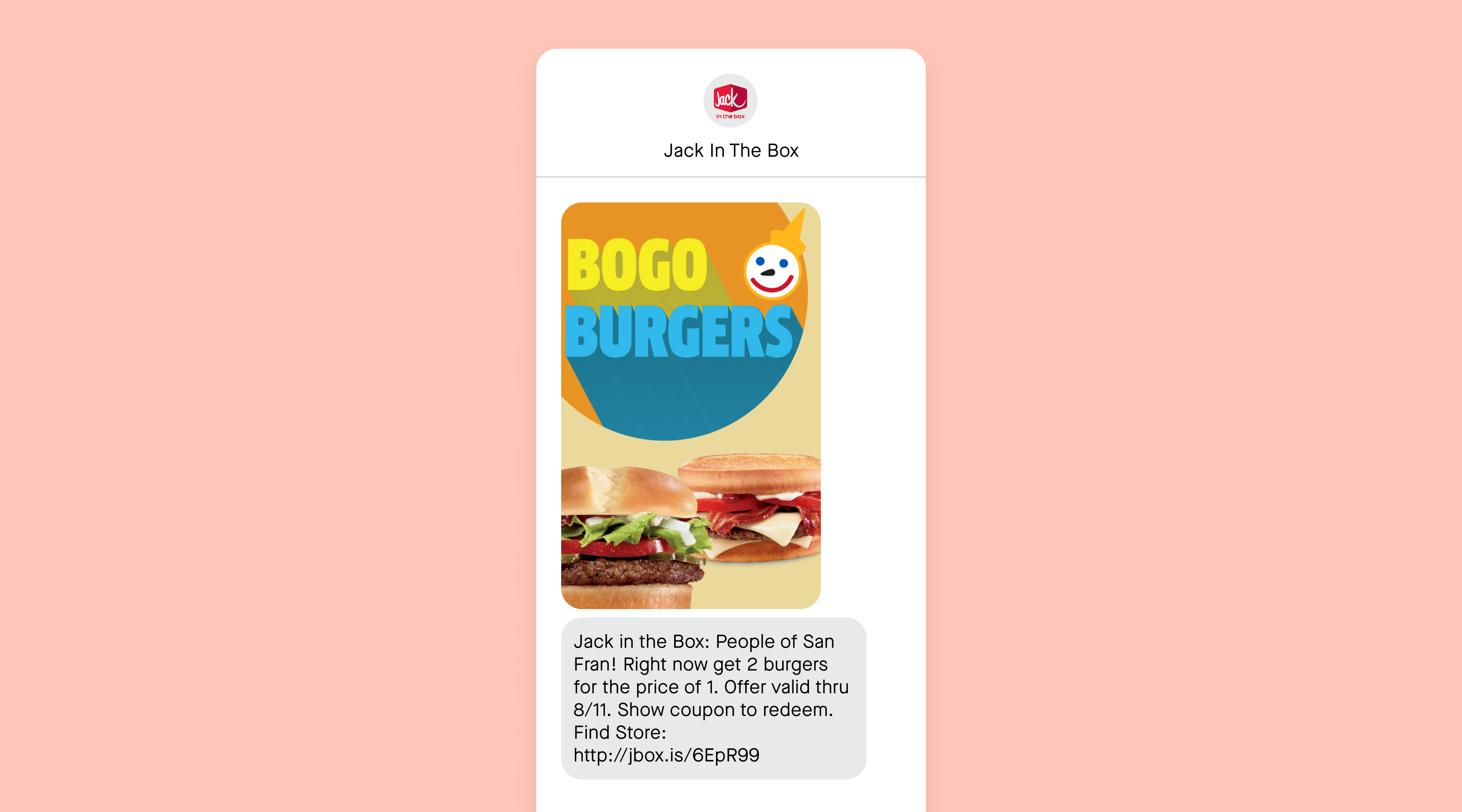 jack in the box BOGo text