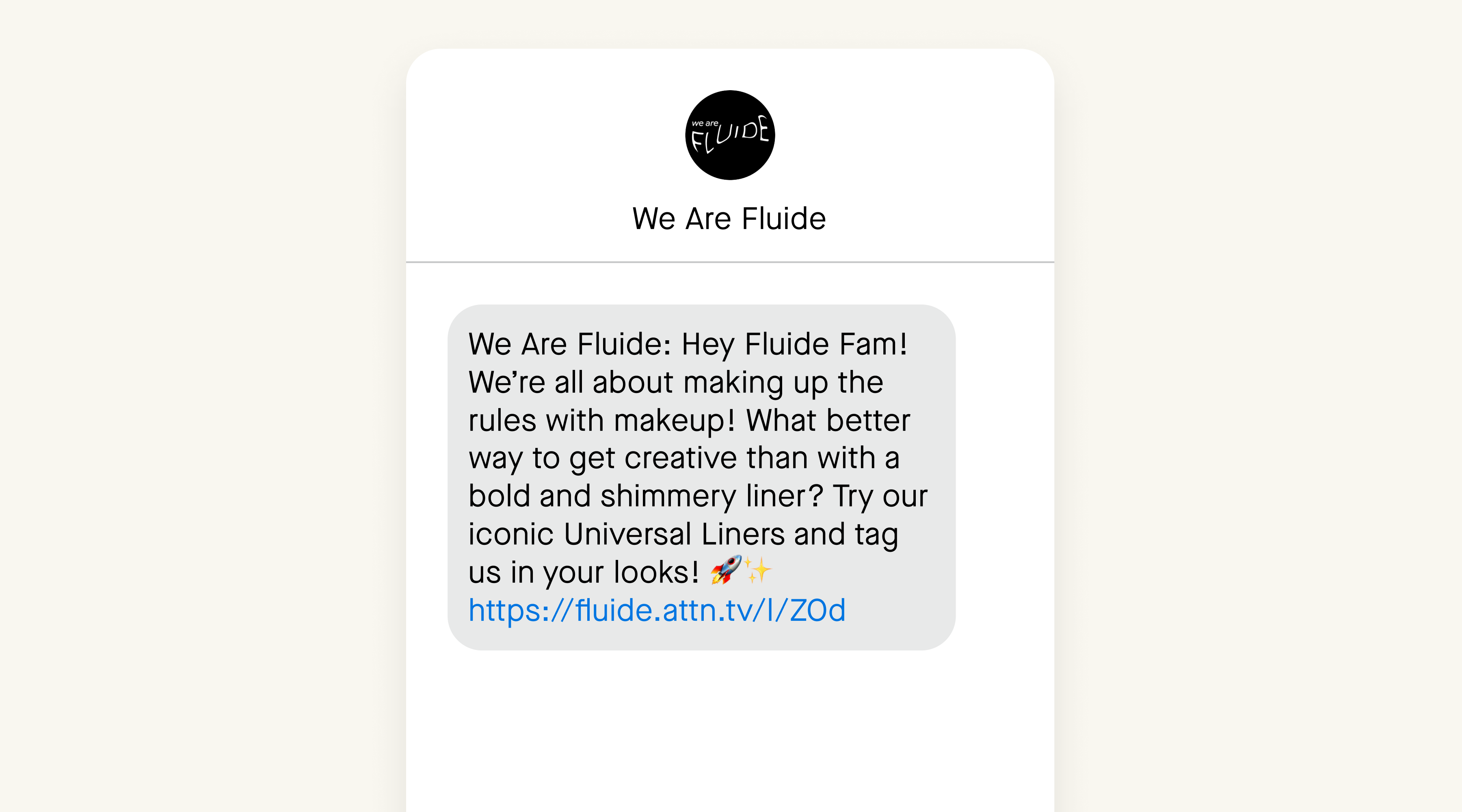 we are fluide text