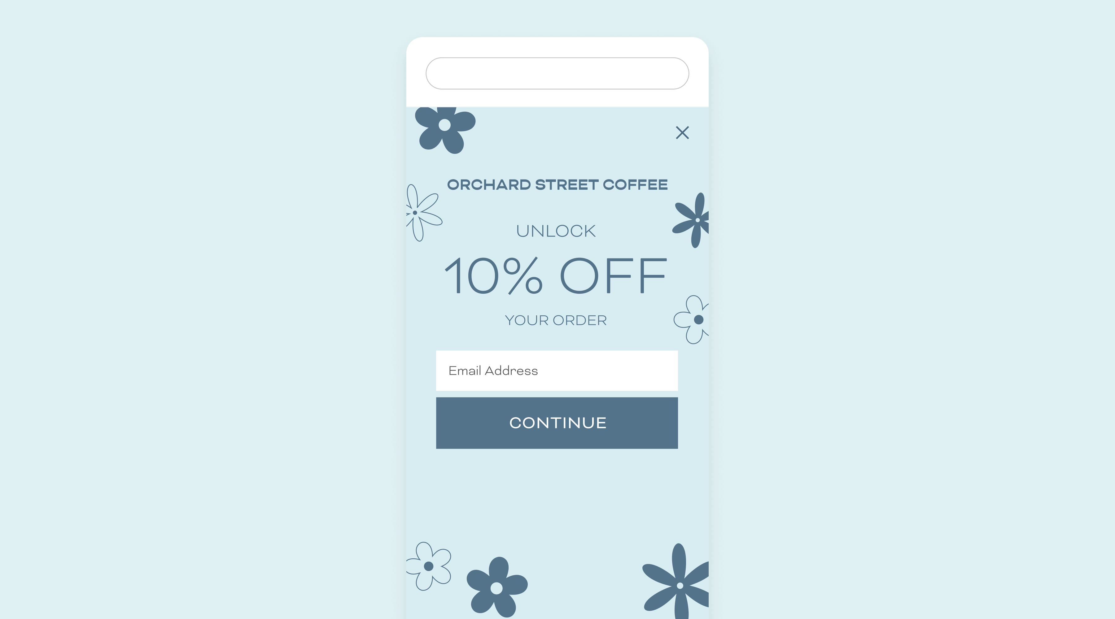 fullscreen SMS marketing sign-up unit