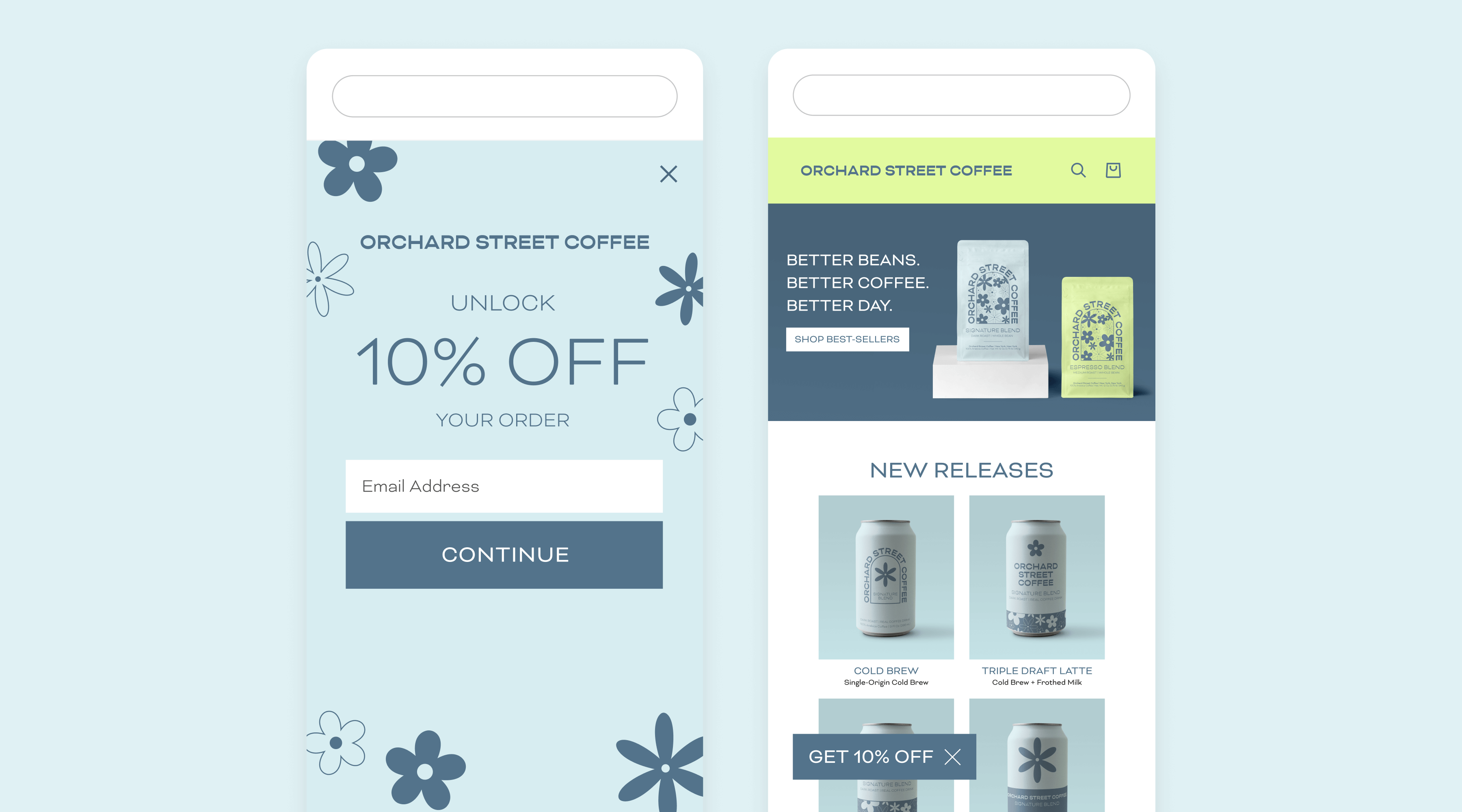 SMS marketing sign-up unit examples