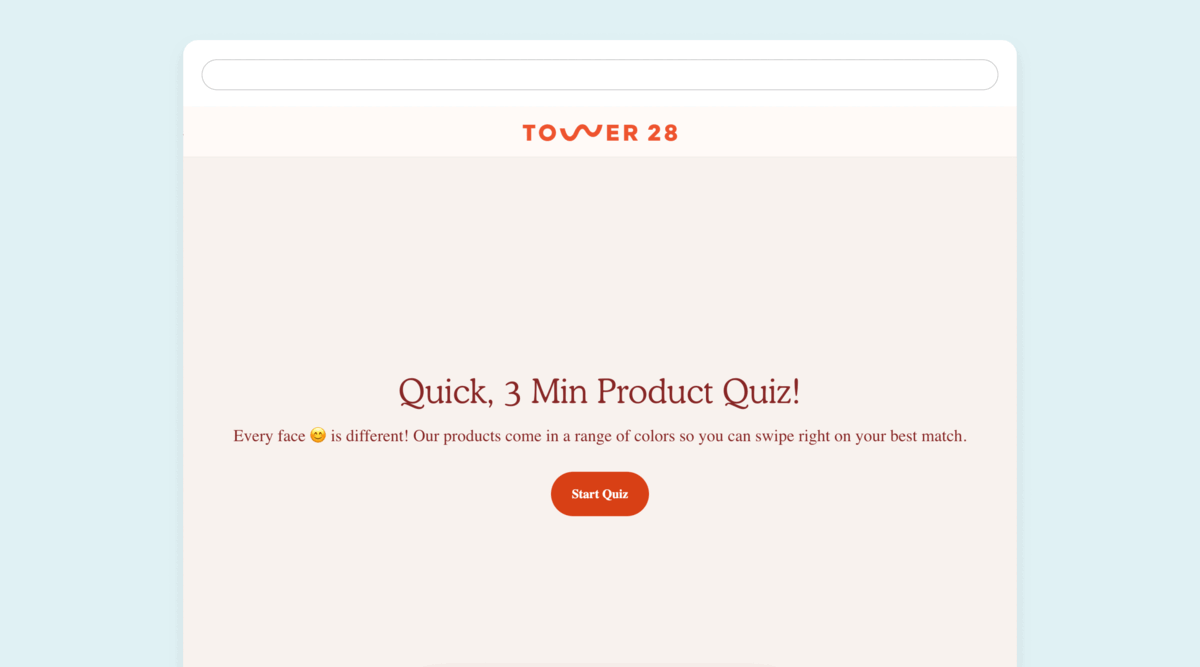 Tower 28 Product Finder Quiz