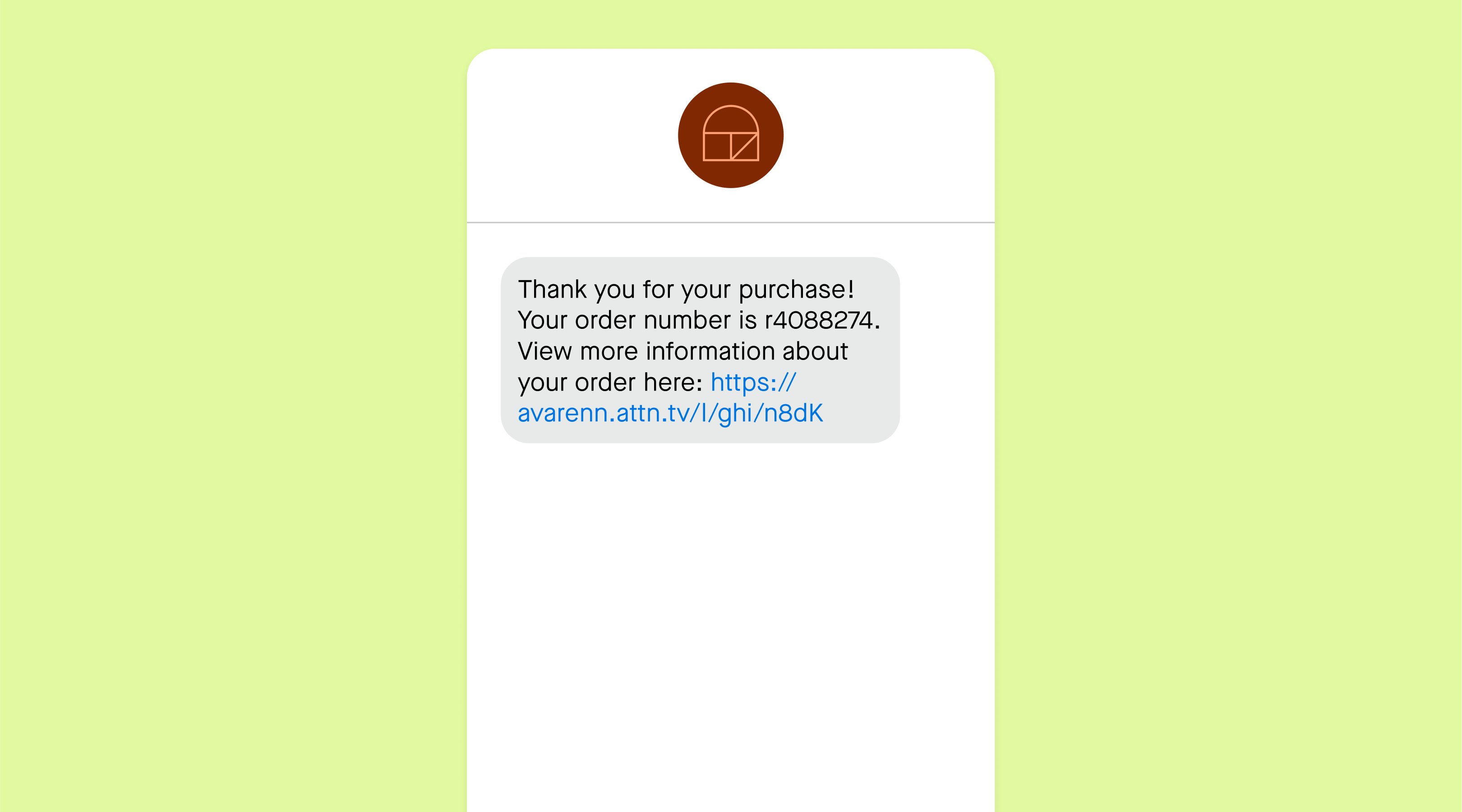 Transactional text example