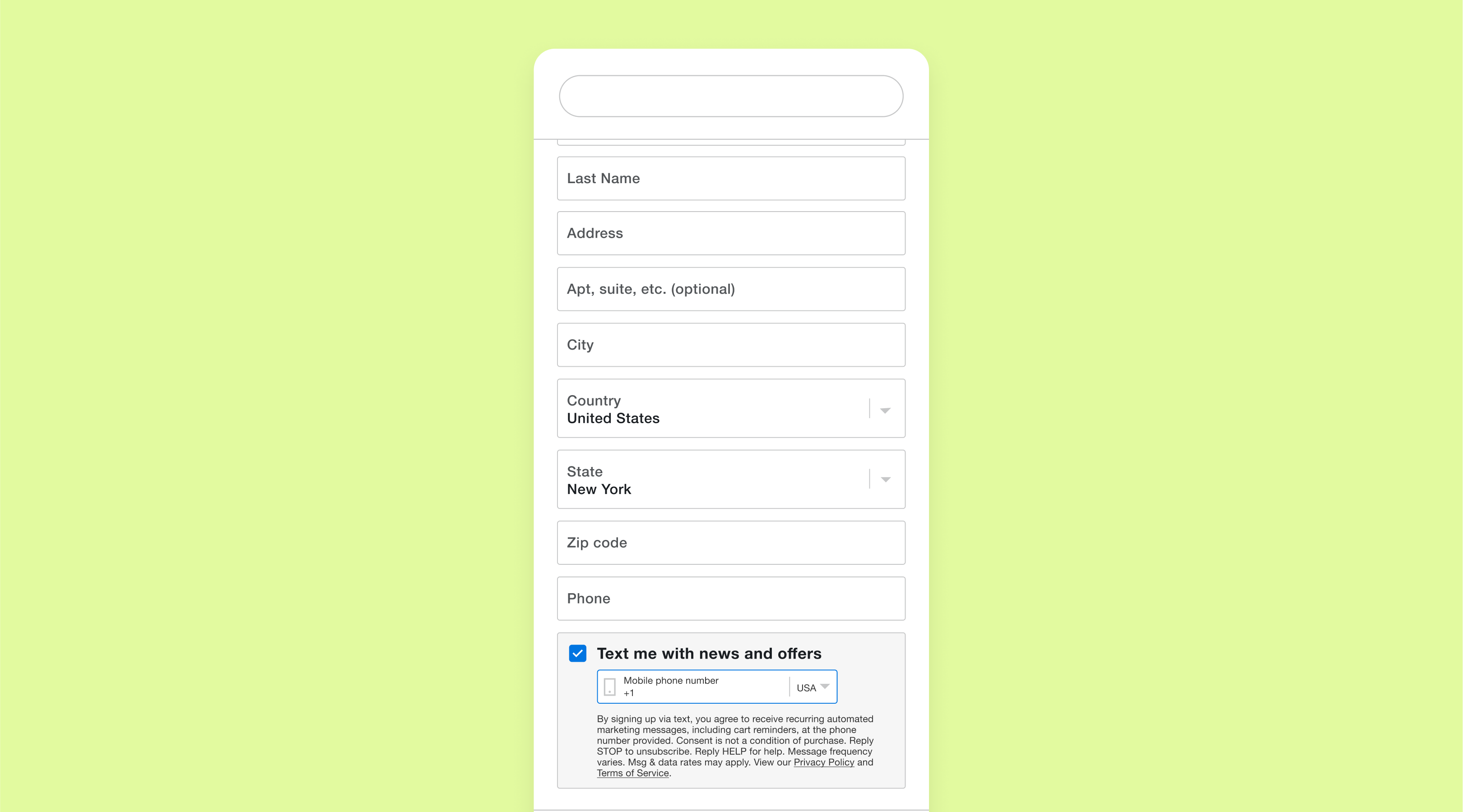 sms consent transactional message