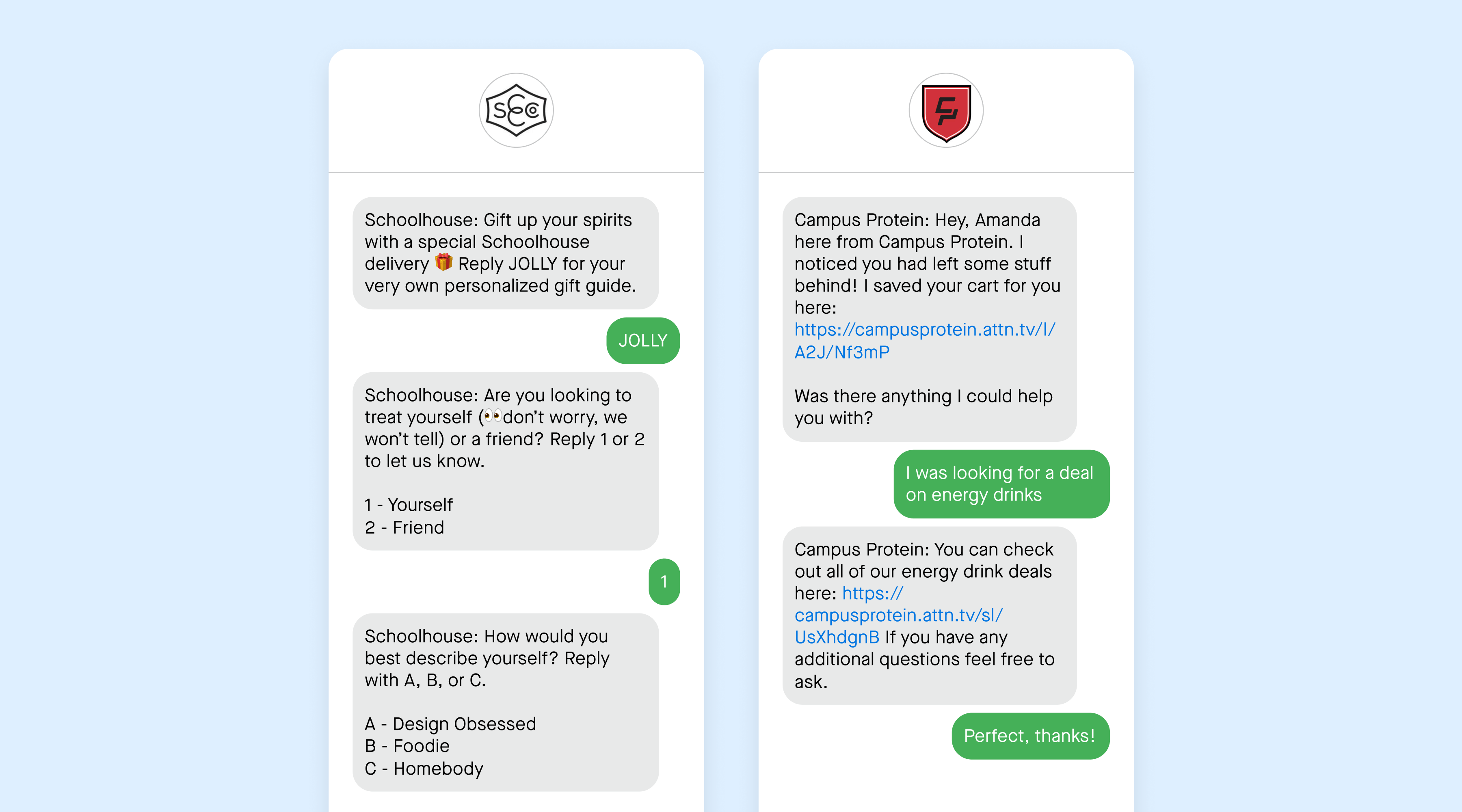 Attentive's two-way journeys are great for collecting customer data