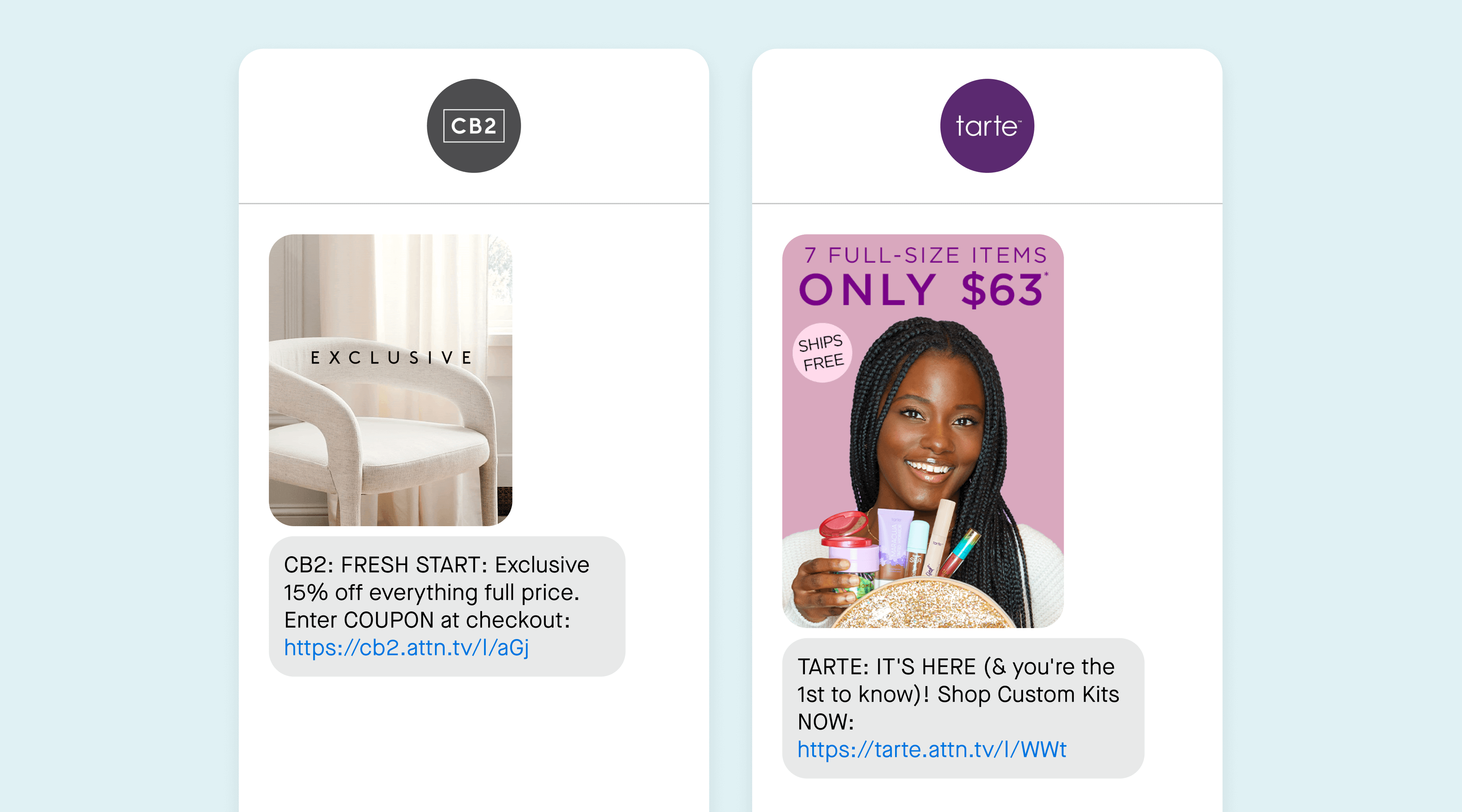 VIP segmentation text message examples