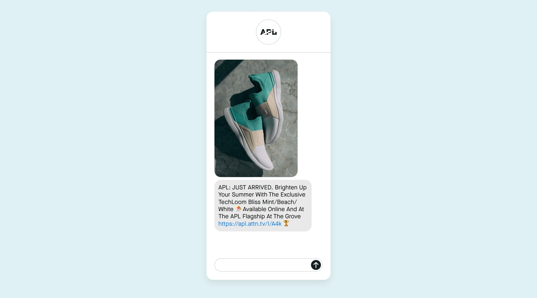 text message example from APL