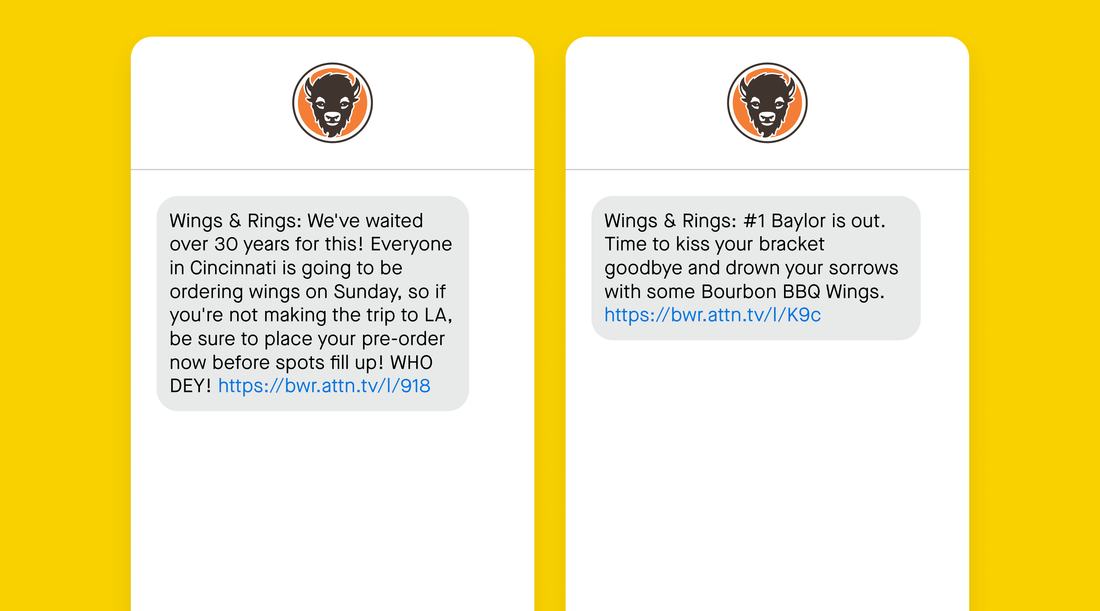 game day pre order text
