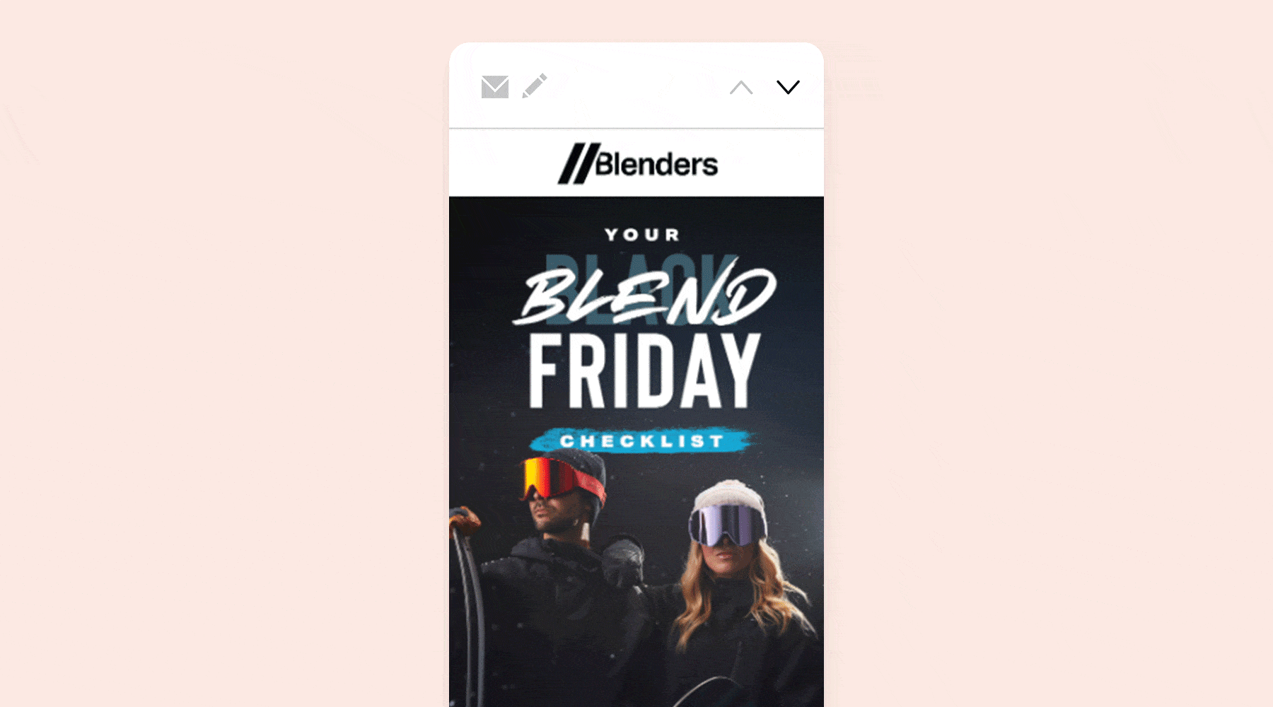 A pre-Black Friday email campaign from Blenders Eyewear
