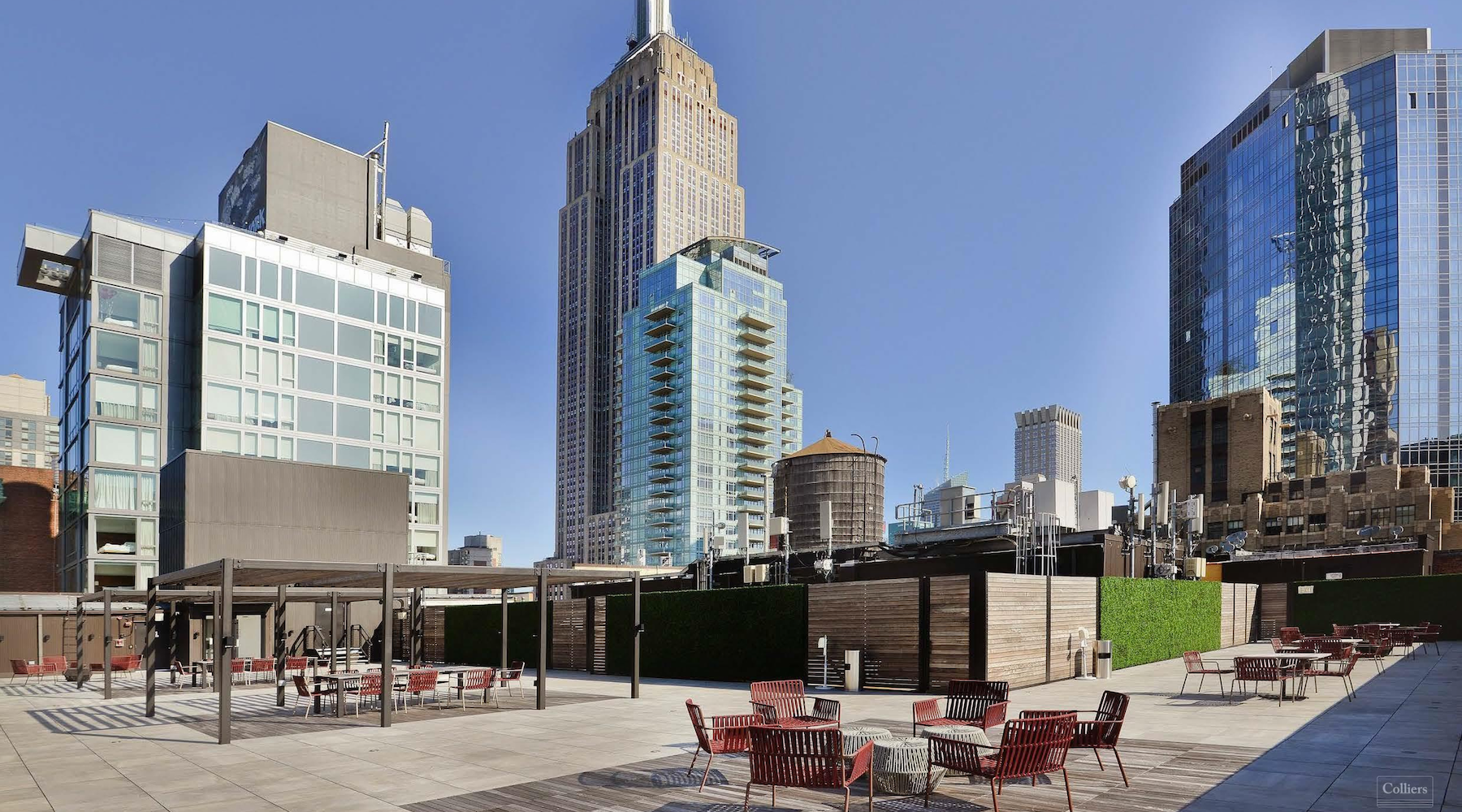 The rooftop at the New York Attentive office