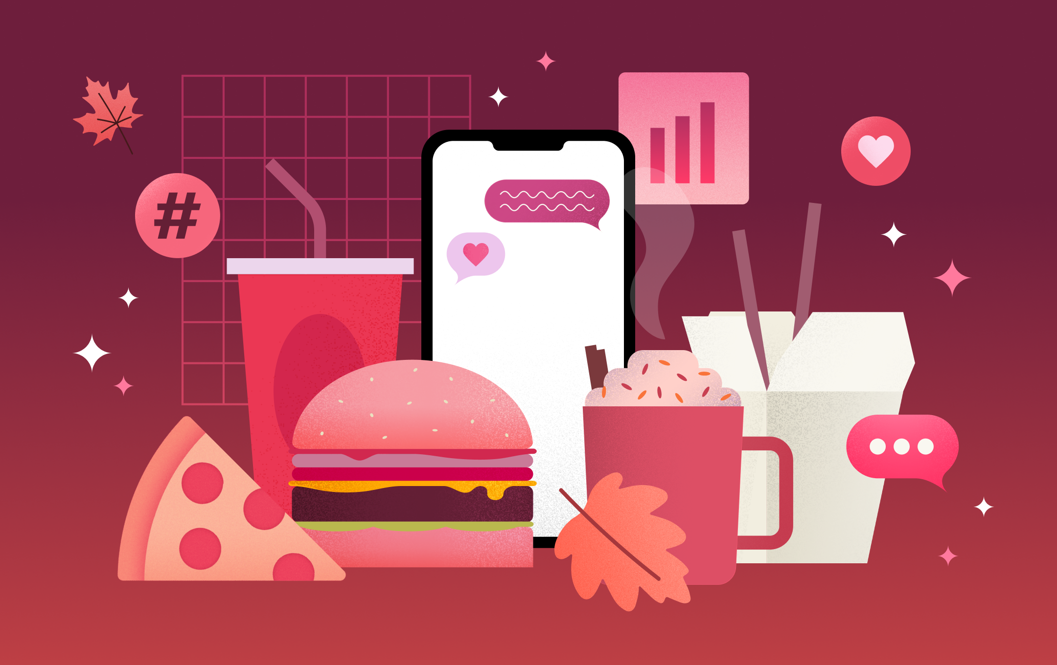 Fast food and beverages during the holiday season 