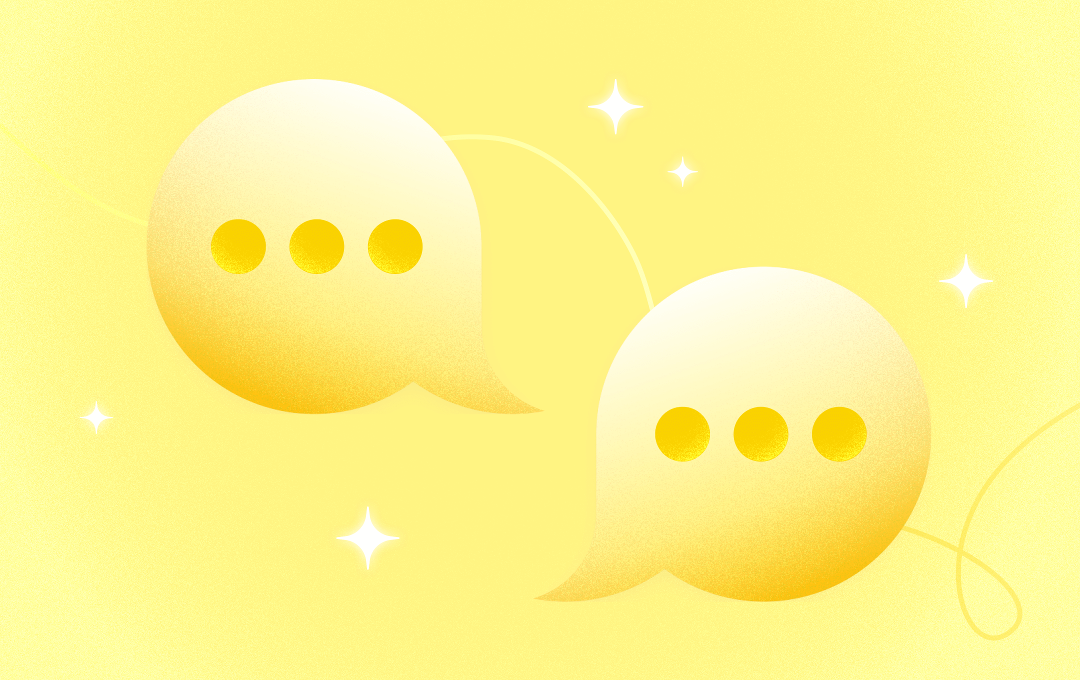 Main image yellow SMS notication bubbles