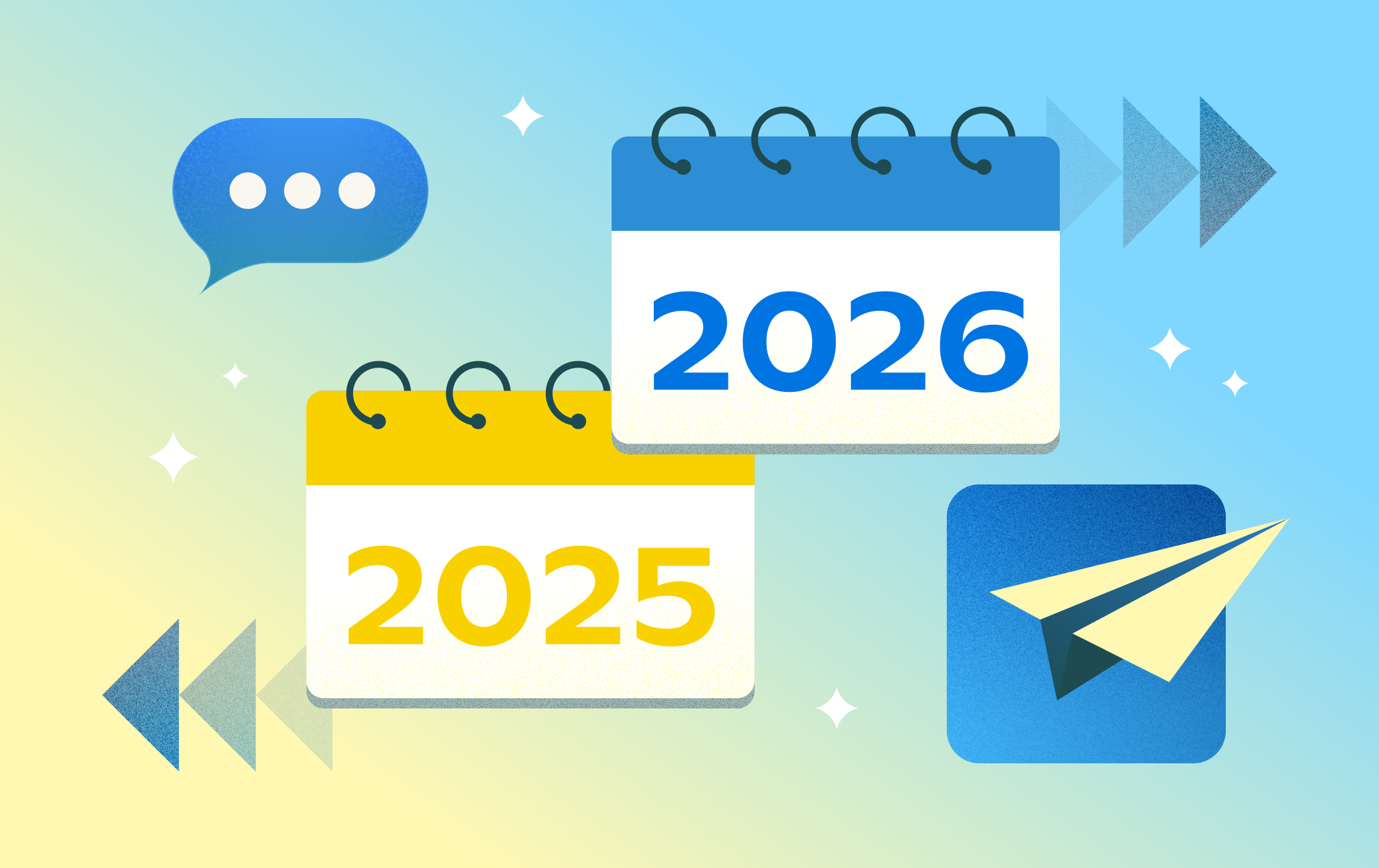 A 2025 calendar and a 2026 calendar