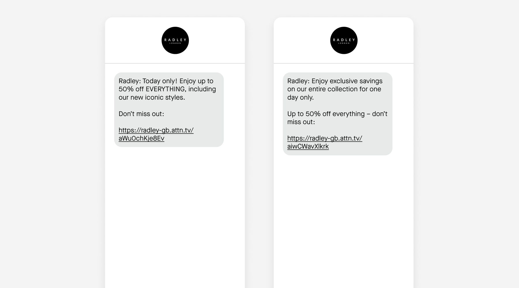 Radley London Black Friday A/B test