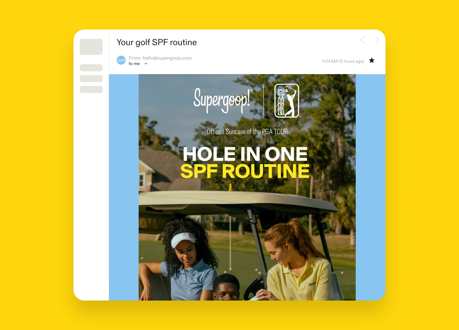This is an email example of a summer campaign