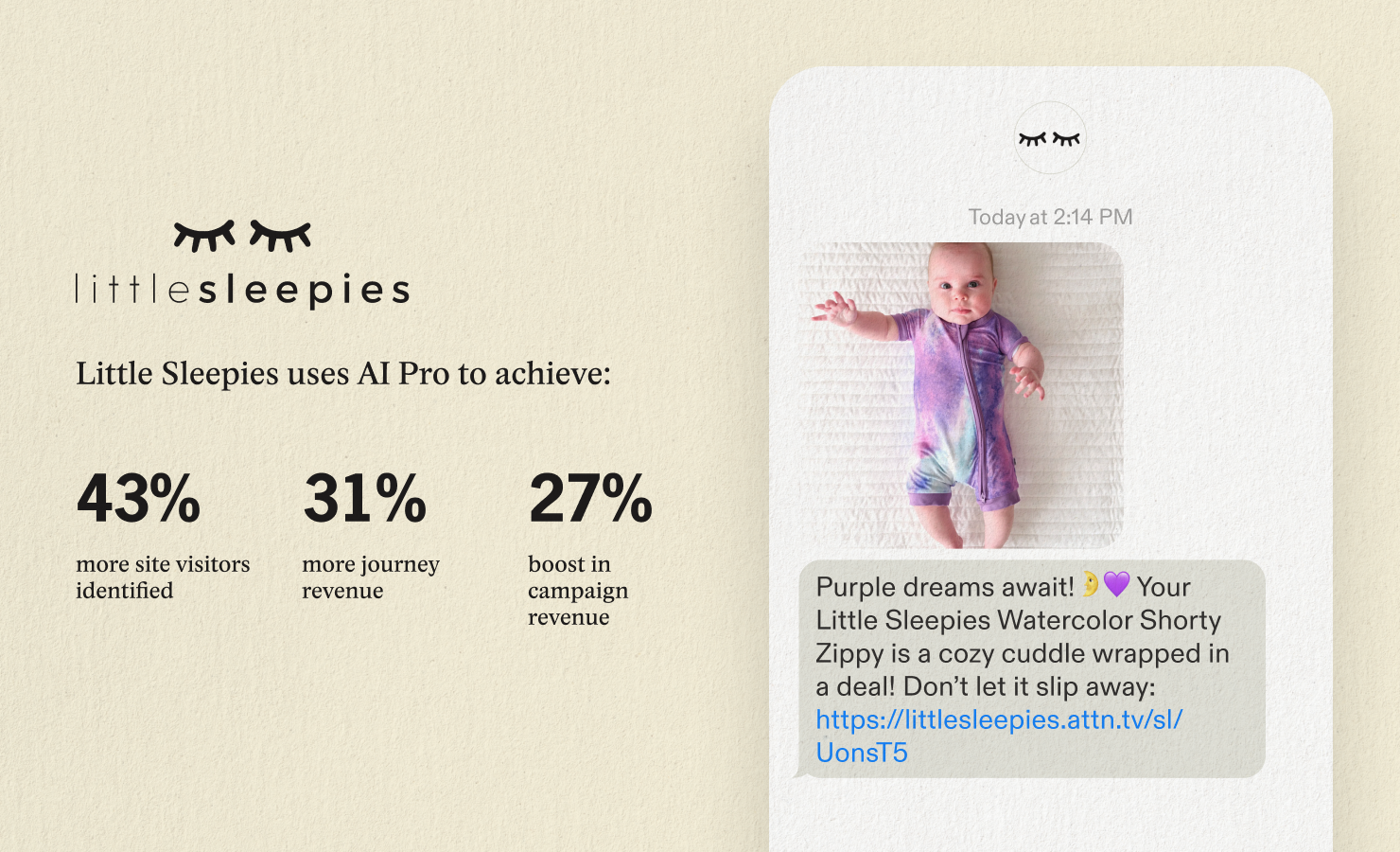 Attentive AI Pro Little Sleepies performance results