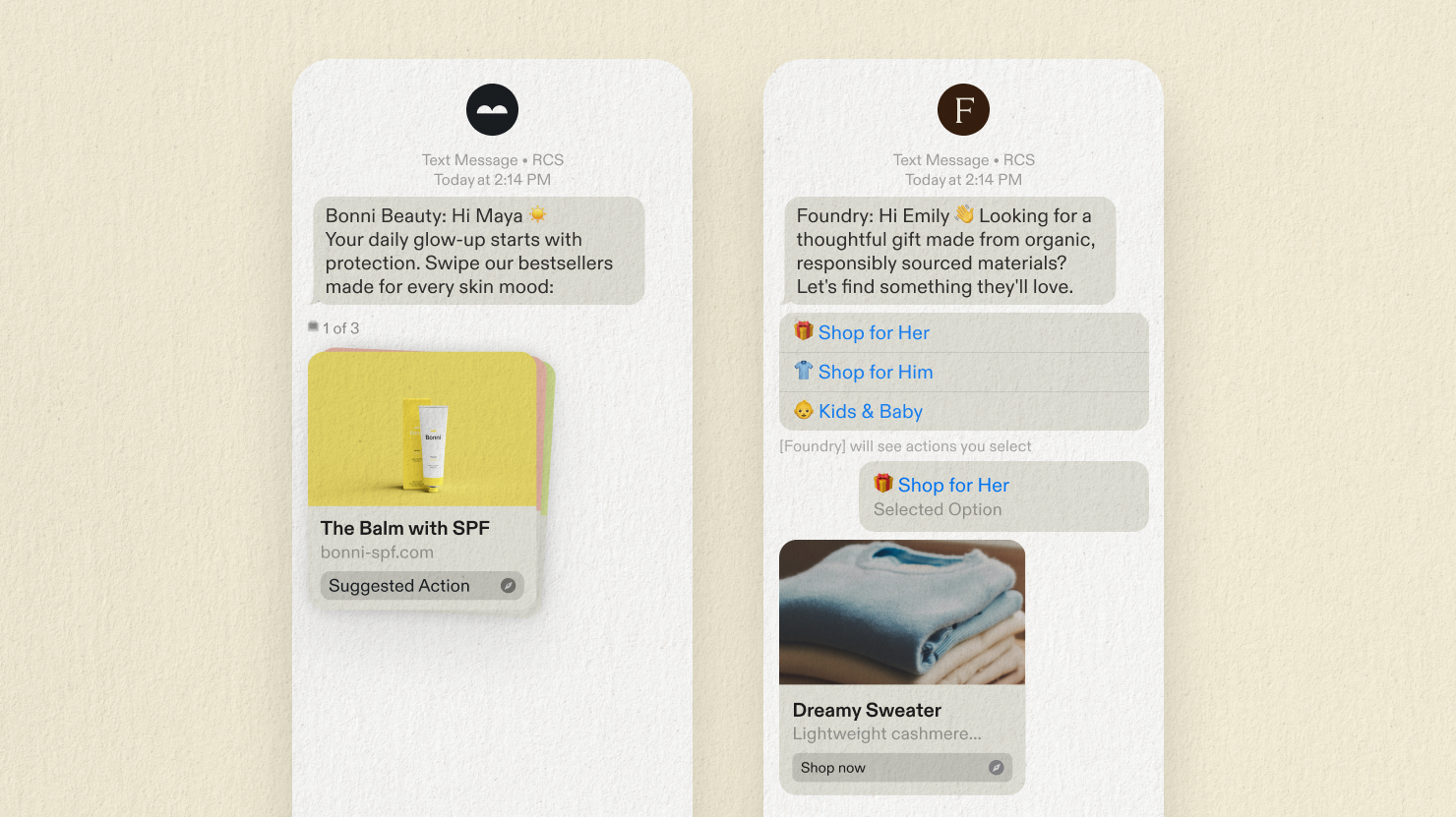 BFCM RCS campaign examples