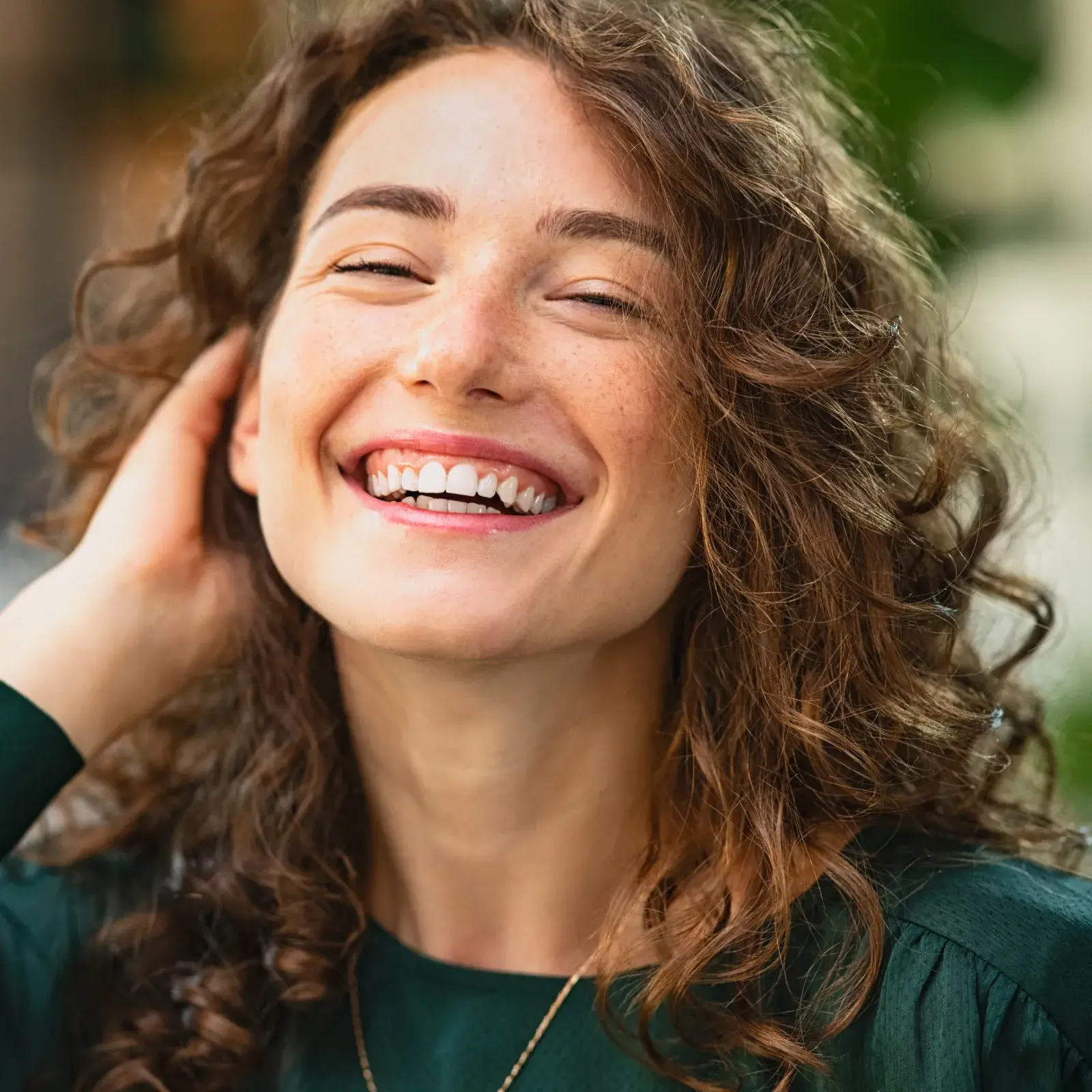 Woman smiling