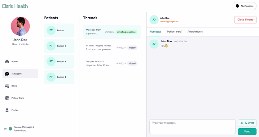 for-doctors desktop app work flow