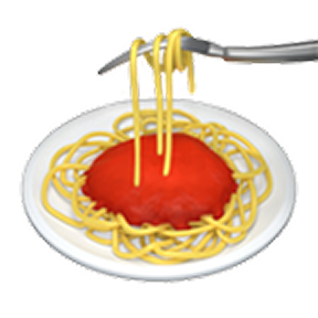 a fork holding spaghetti on a plate
