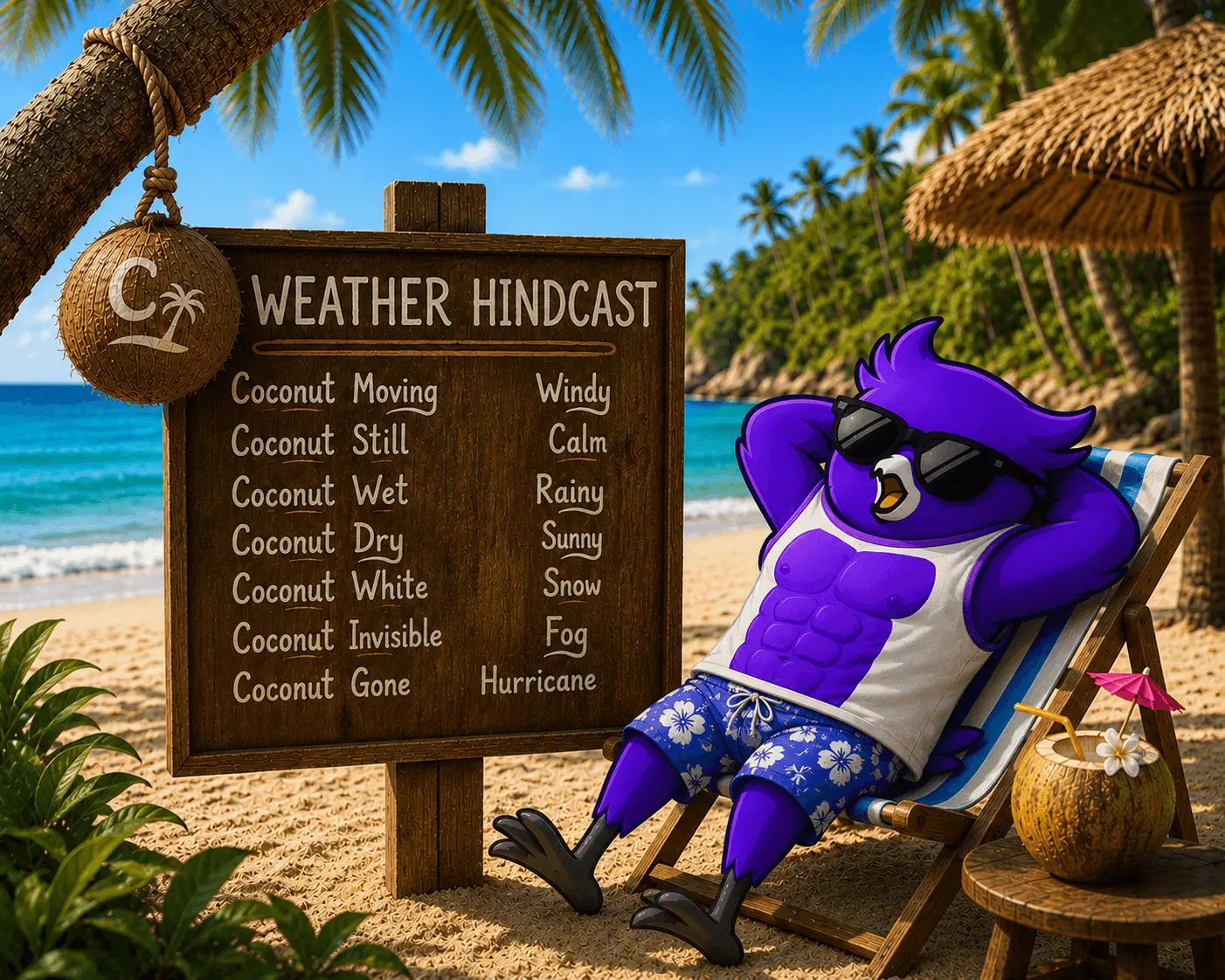 A weather coconut tells you what you already know